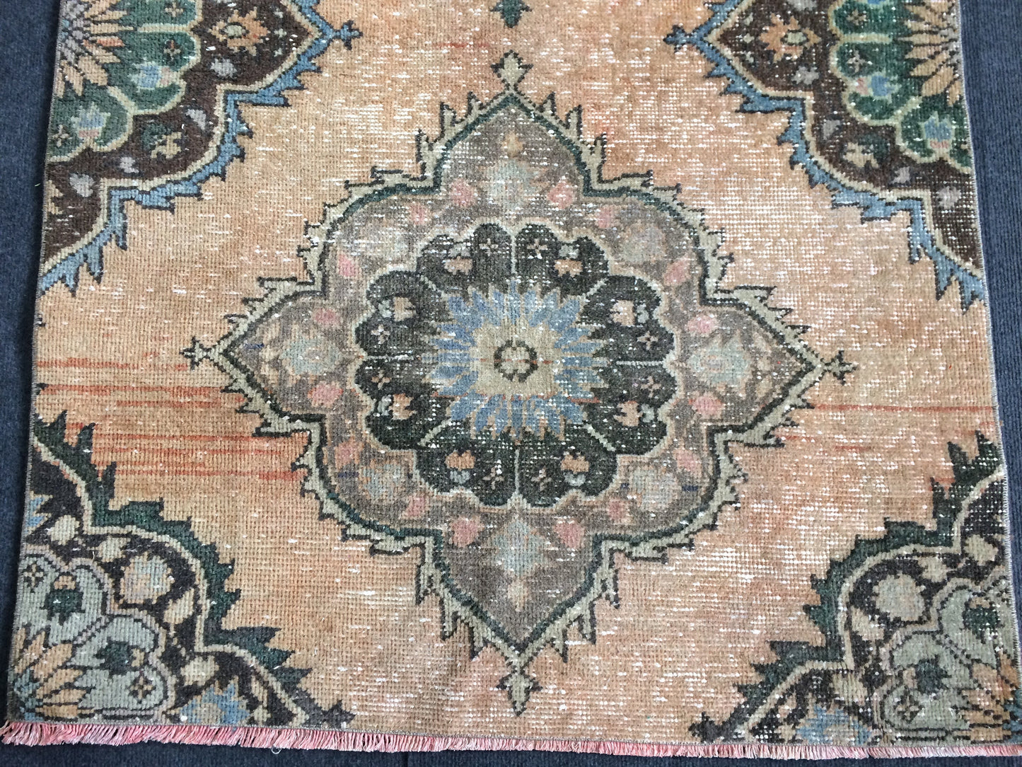 Mini Rug Small Area Rug Turkish Rug Oushak Rug Hand Made Rug Vintage Rug