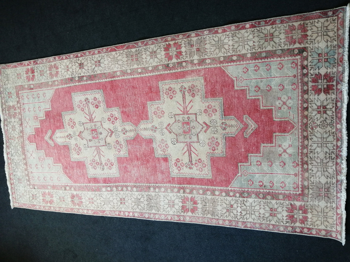 9.3 x 4.6 Oushak Runner Rug Turkish Runner Rug Vintage Runner Rug Hallway Runner Rug Kitchen Runner Rug Wool Runner Rug Wool Oushak Rug