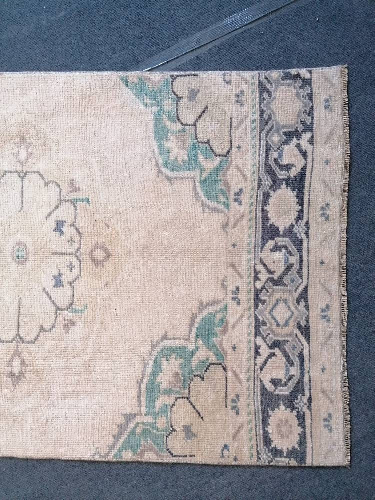 Vintage runner, oushak wool runner 2'10x11'3 hallway runner, turkish runner rug, entery runner, kitchen runner