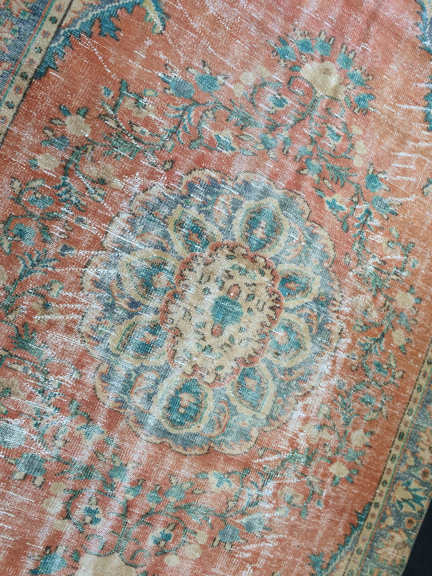 6x10 Large Area OUSHAK RUG TURKISH Rug Vintage Rug Vintage Oriental Rugs Oushak Rug Hand Made Rugs Vintage Turkish Rug