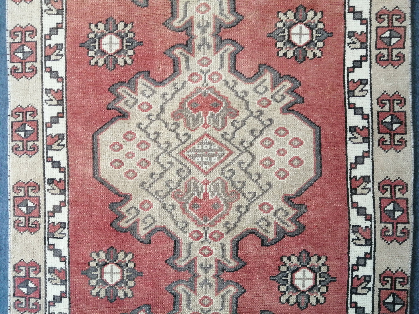 6.8 x 3.1 Antic Oushak Rug, Turkish Oushak Rug, Wool Oushak Rug, Oushak Runner Rugs, Farmhouse Rug, Vintage Rug, Turkish Rug, Hand Made Rug