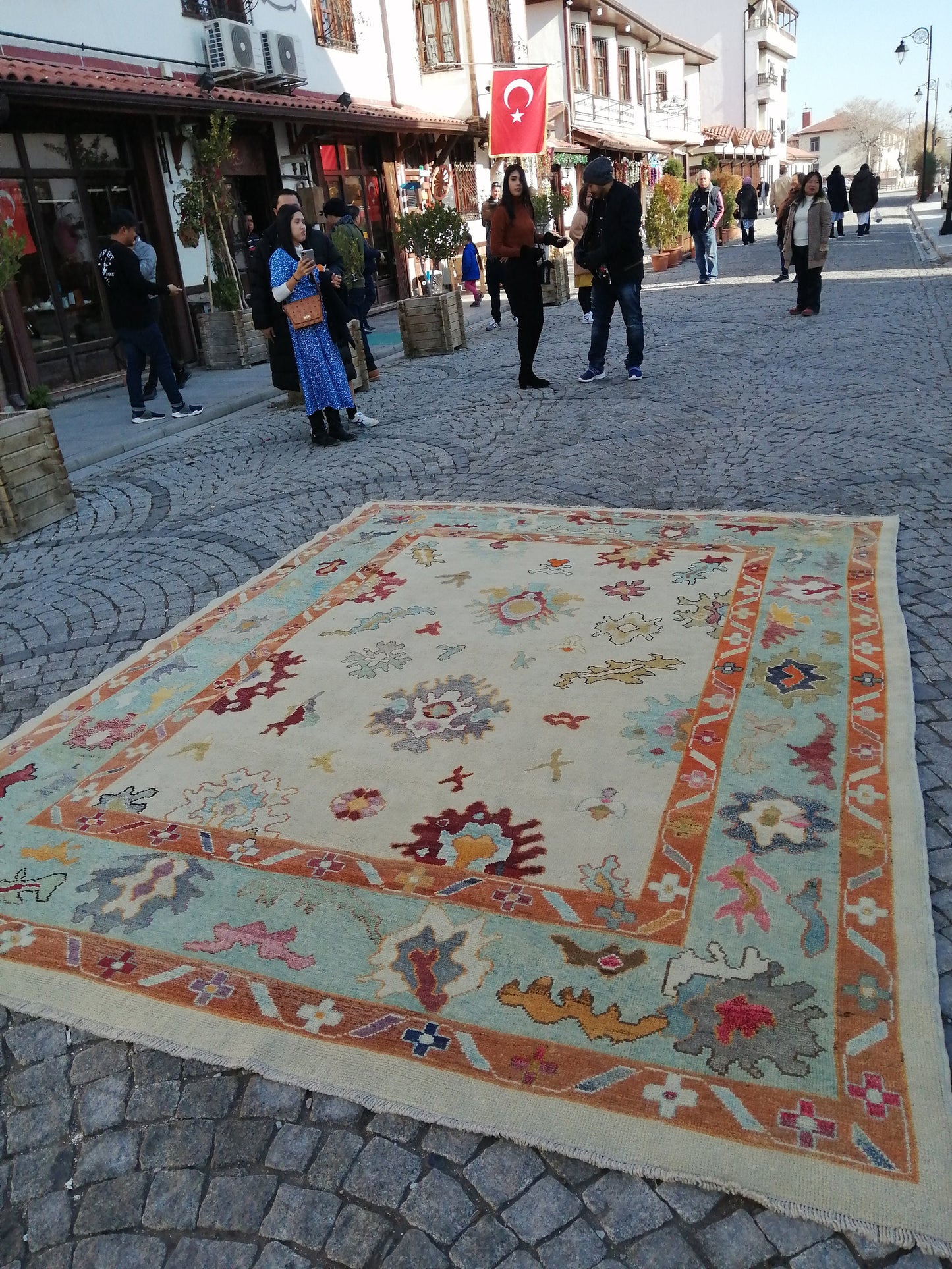 9 by 12 OUSHAK RUG TURKISH Oushak Rug Vintage Oriental Rug Wool Handmade 9x12 Rug Hand Knotte Rug Hand Made Rugs, Made In Turkey Oushak Rug