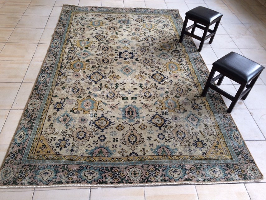 Green Turkish Rug,Oushak Rug,Turkish Rug