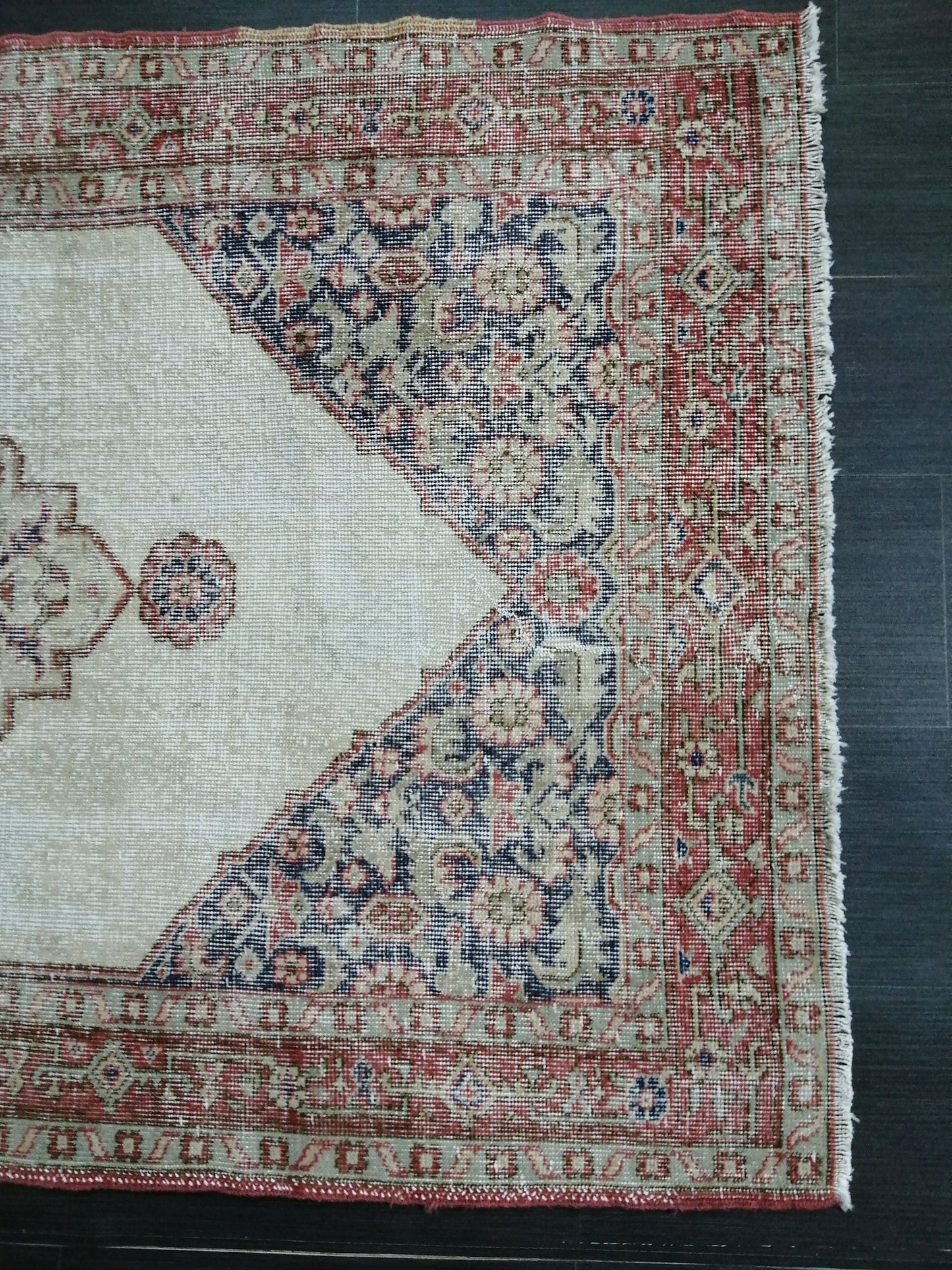 6.9 x 3.9 Rug Handmade Rug Oushak Rug, Rustic Rug Hand Knotted Rug, Rug Runner,Muted Turkish Rug, Farmhouse Rug, Vintage Rug, Wool rug