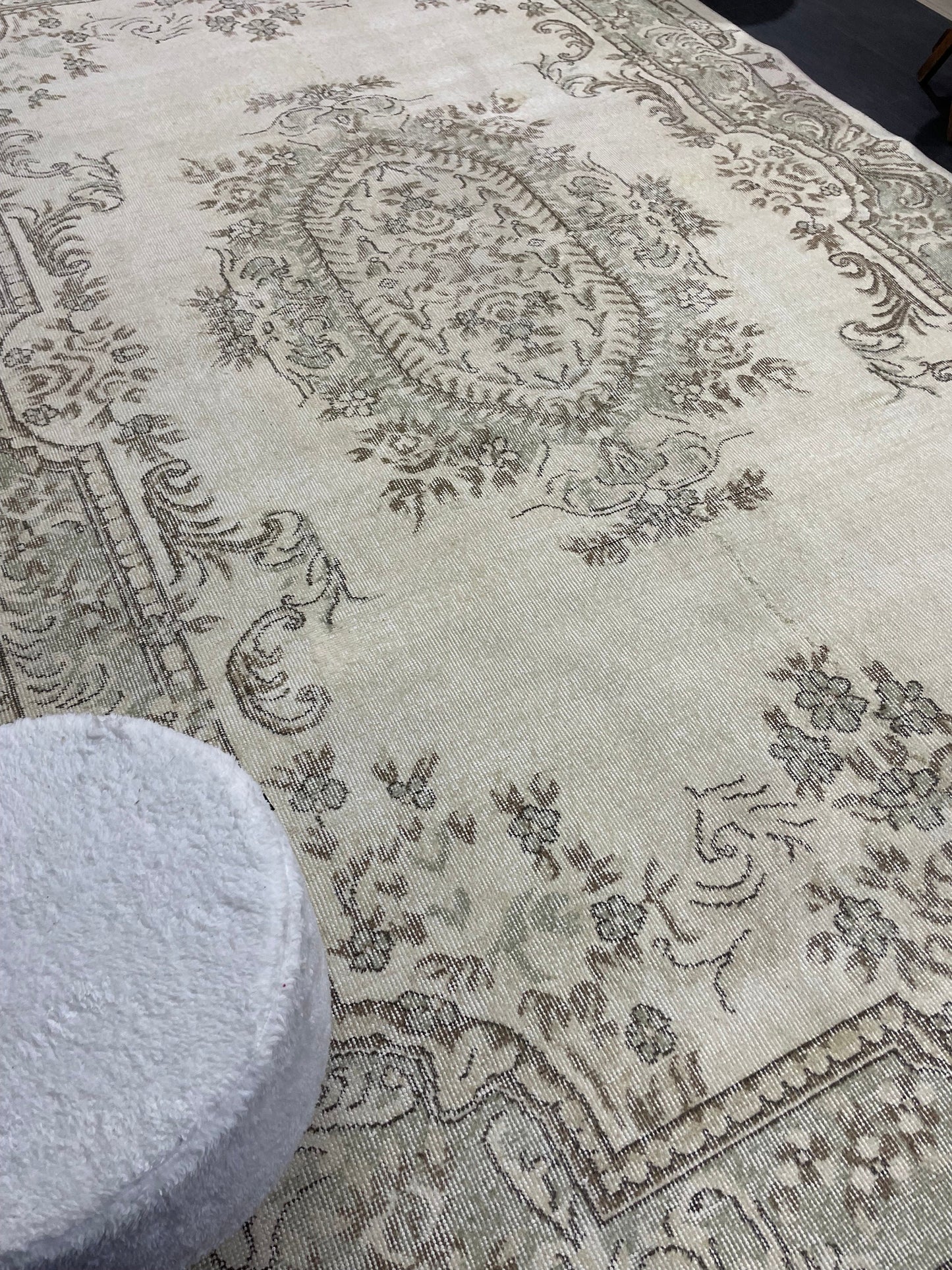 Large Area OUSHAK RUG, TURKISH 6.4 x 10 Rug, Muted Vintage Rug, Handmade Rug, Antique Hand Knotted Rug, Persian Rug, Muted Oriental rug