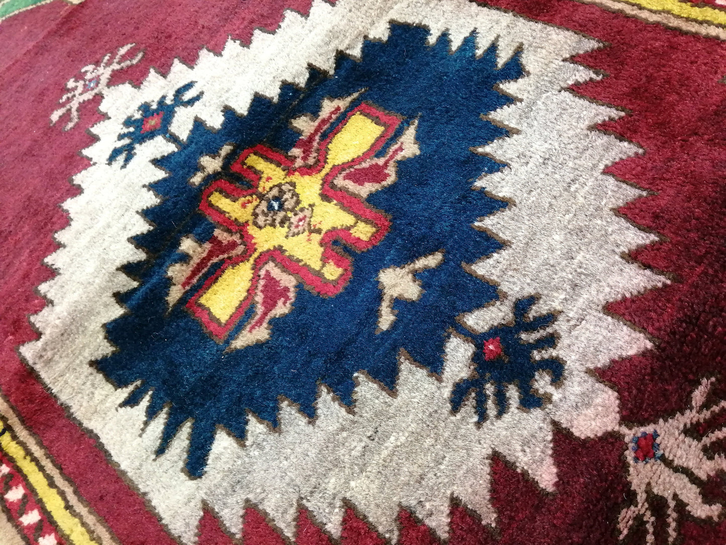 High Pile OUSHAK RUG 5.3 x 3.5 TURKISH Oushak Rug Vintage Oushak Runner Rug Wool Oushak Rug Hand Made Rugs Vintage Turkish Rug