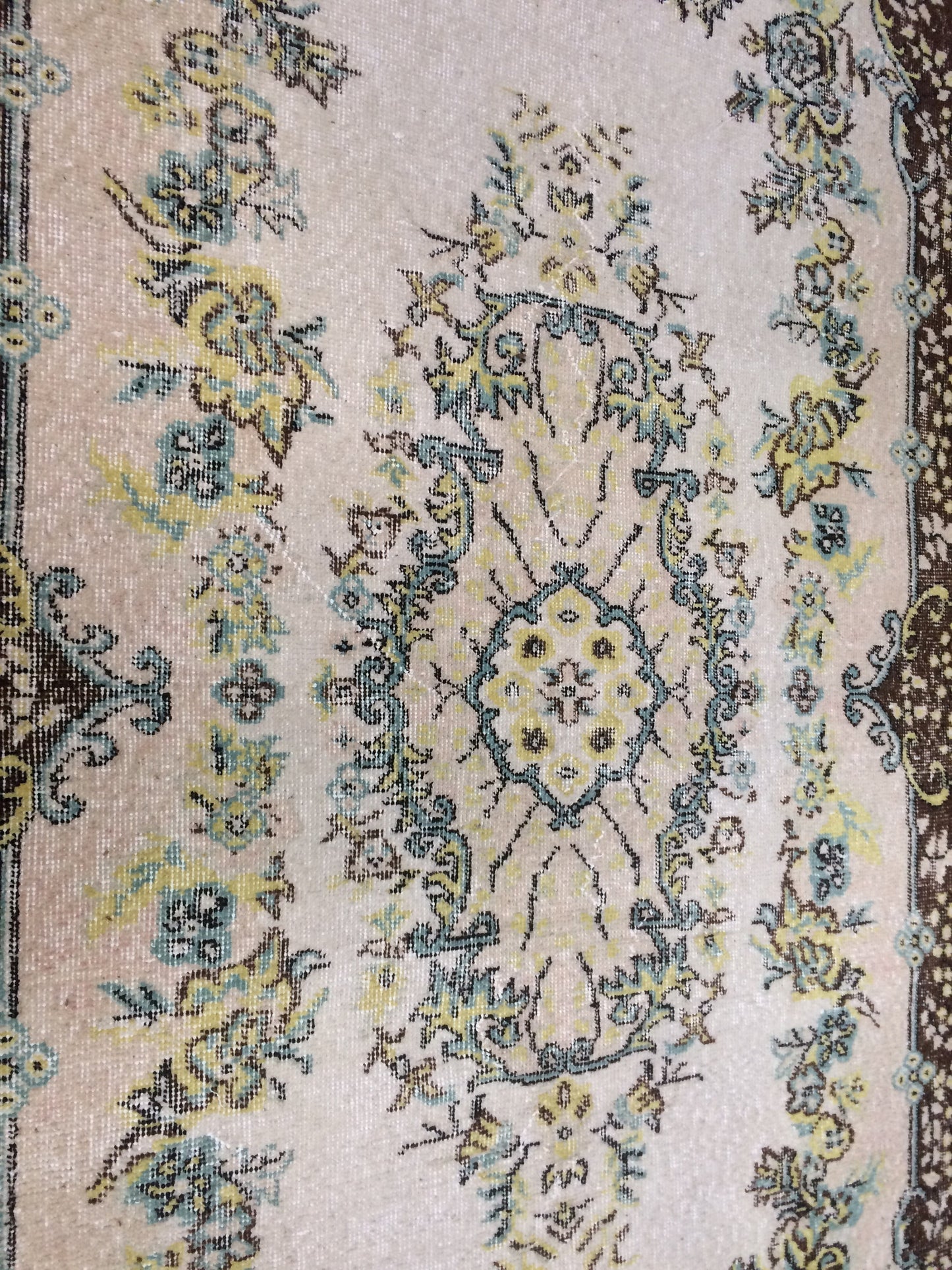 Pastel Colors Medallion TURKISH Oushak RUG , Earth Tones Rug,Antique Rug,Oushak antique Rug,Hand woven Rug,Weaving Rug,Ethnic Kitchen Rug