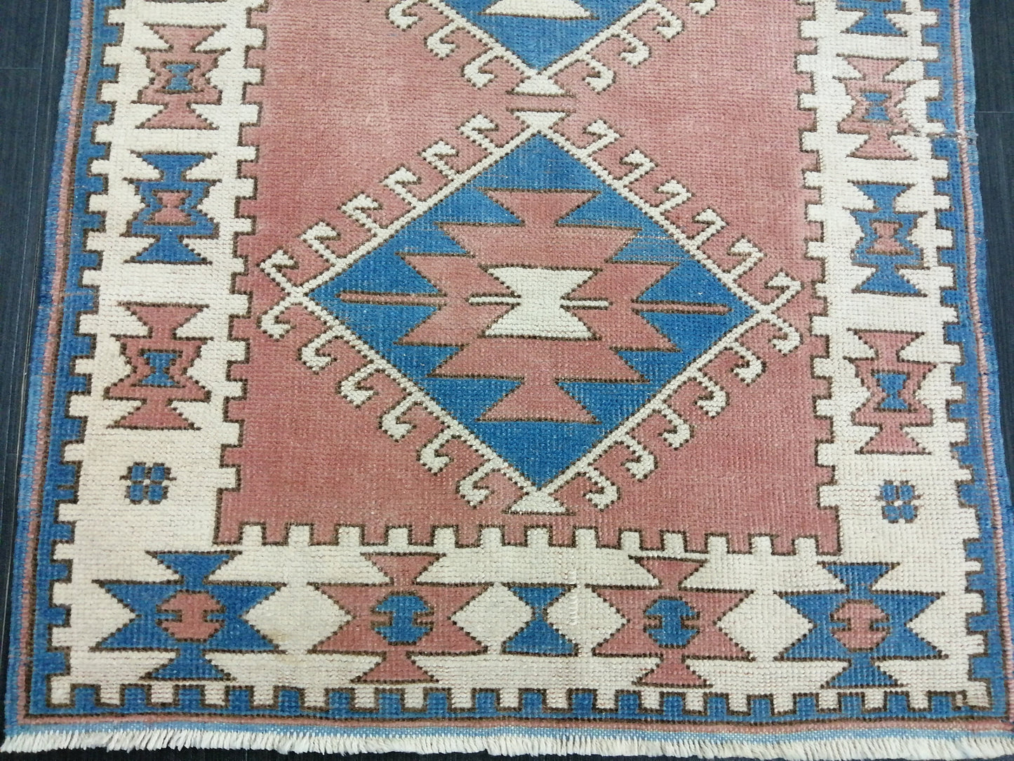 4.8 X 3 Vintage Oushak Runner Rug Vintage Runner Rug Wool Oushak Rug 5X3 Hand Made Rugs Vintage Turkish Rug
