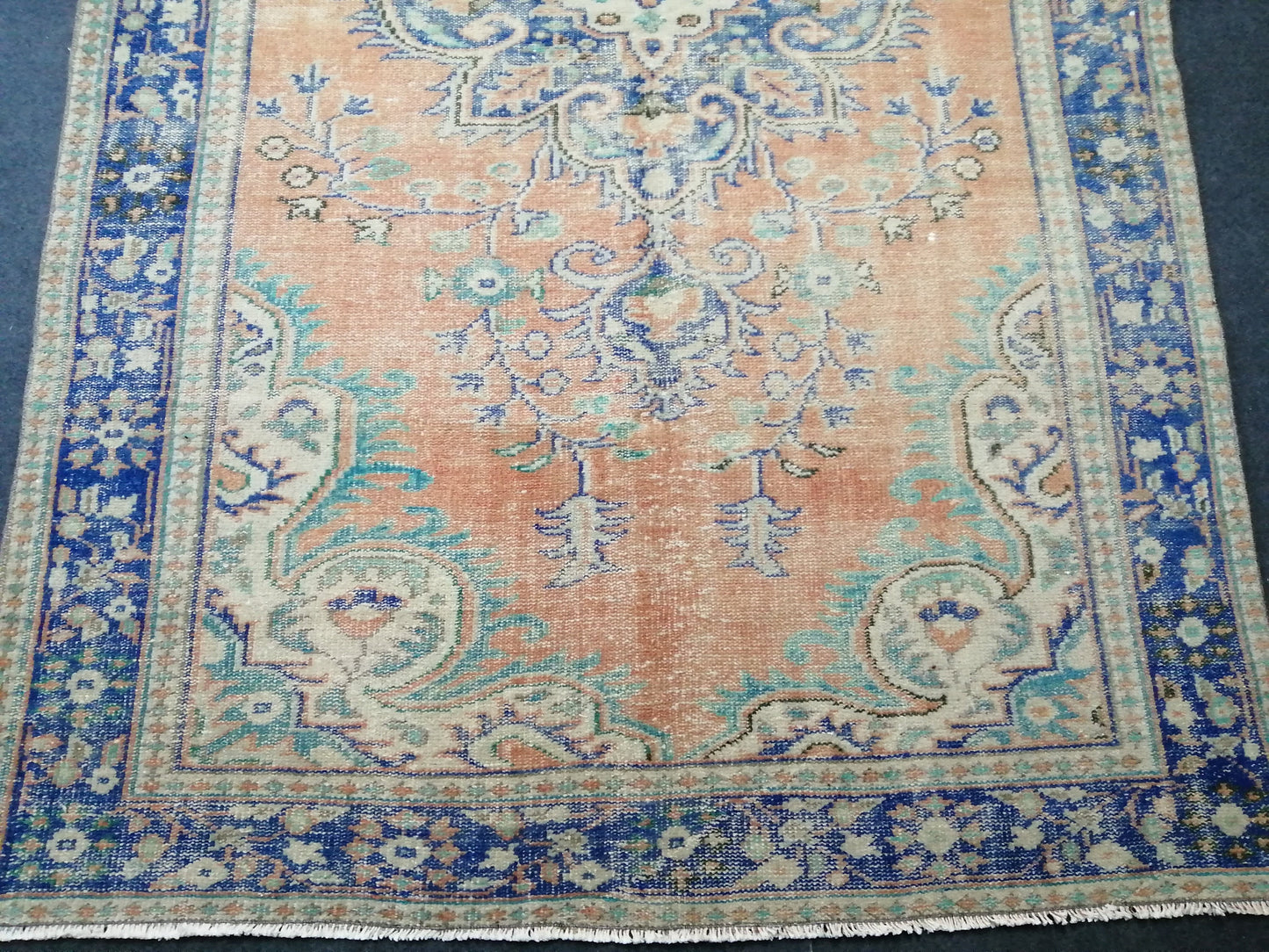 6.2 x 9.7 OUSHAK RUG TURKISH Oushak Rug Vintage Persian Rug Vintage Oriental Rug Wool Oushak Rug Hand Made Rugs Vintage Turkish Rug