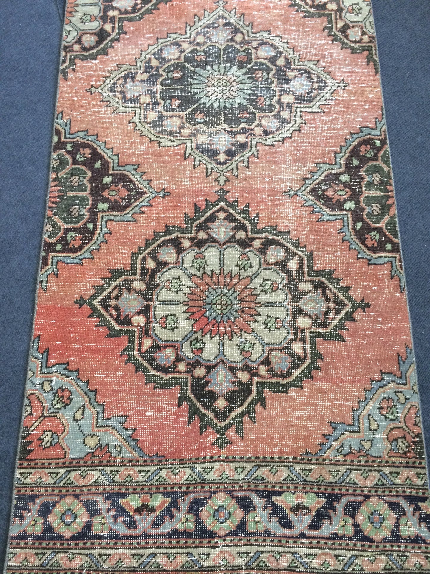 3x13 Turkish Runner Rug Oushak Runner Rug Vintage Runner Rug Hallway Runner Rug