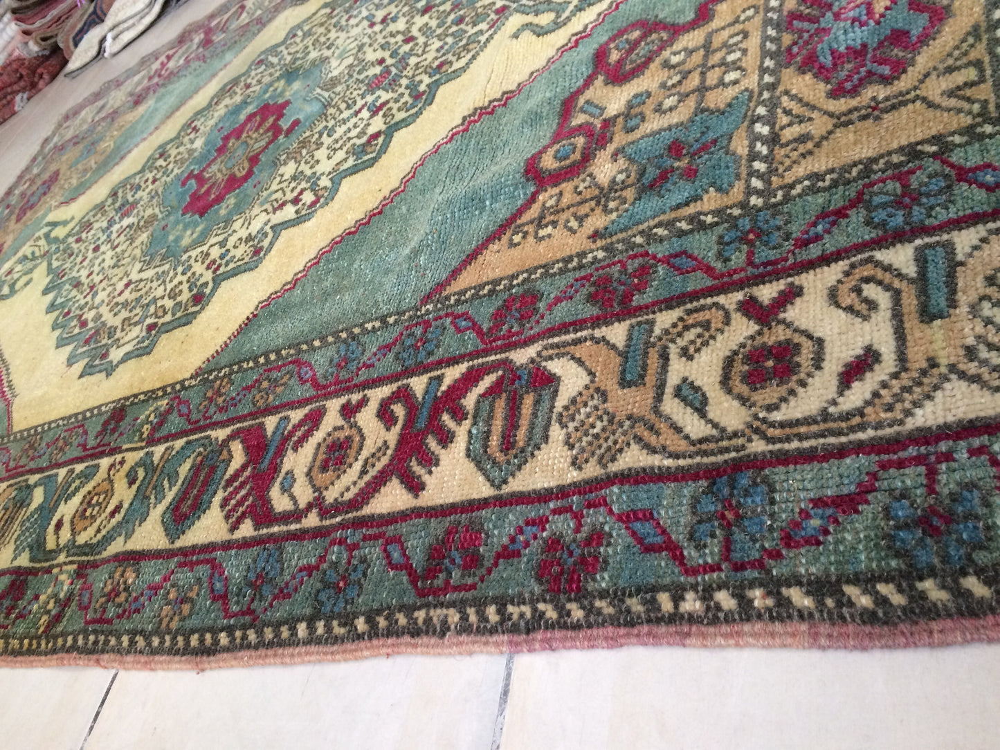 Turkish Rugs, Oushak Rug, Hand Knotted Rug, Wool Persian Rug,Handmade Rug, Wool Turkish Rug, Vintage Farmhouse Rug, Vintage Rug, Floor Art