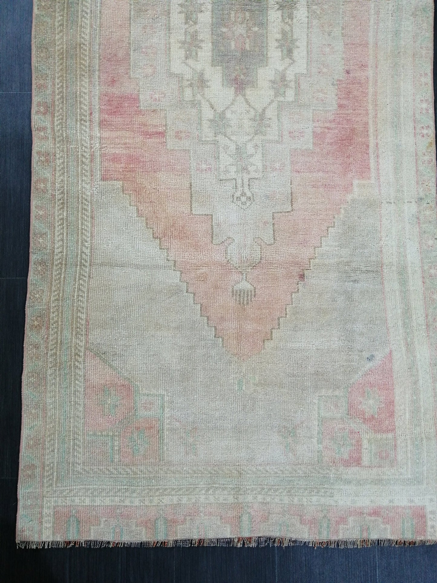 Muted Oushak Runner Rug Turkish Runner Rug Vintage Runner Rug Hallway Runner Rug Kitchen Runner Rug Wool Runner Rug Muted Wool Rug