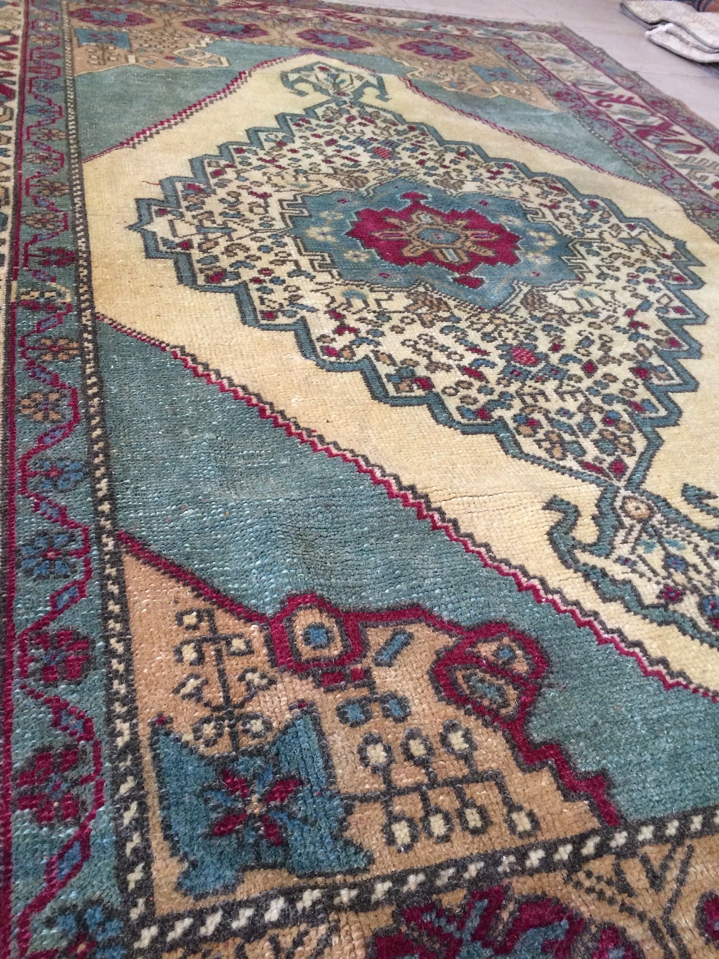 Turkish Rugs, Oushak Rug, Hand Knotted Rug, Wool Persian Rug,Handmade Rug, Wool Turkish Rug, Vintage Farmhouse Rug, Vintage Rug, Floor Art