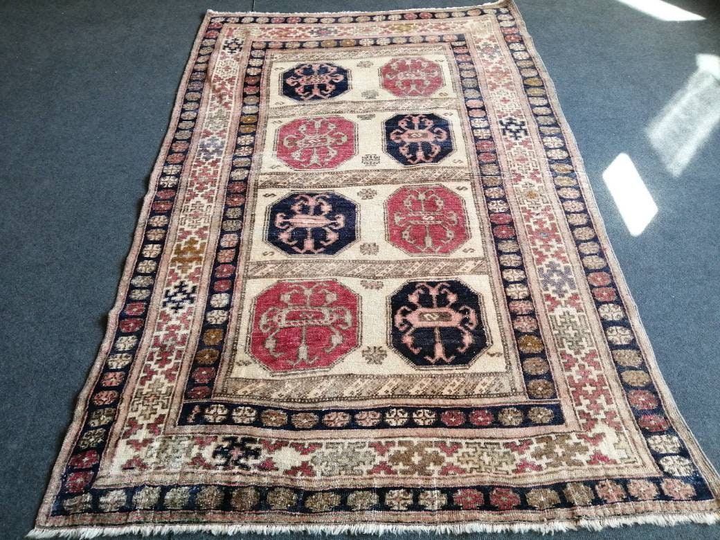 Vintage Original Area Turkish Rug,Traditional Bohemian Rug, Living Room Rug,Oushak Rug,Hand woven Rug,Weaving Rug, Vintage Flooring