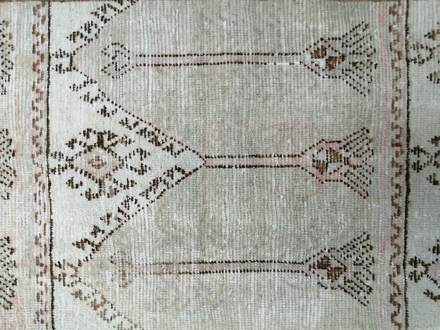 MUTED Oushak Runner Rug 2.4 x 11.6 Vintage Runner Rug Hallway Runner Rug Kitchen Runner Rug Wool Runner Rug Wool Oushak Turkish Runner Rug