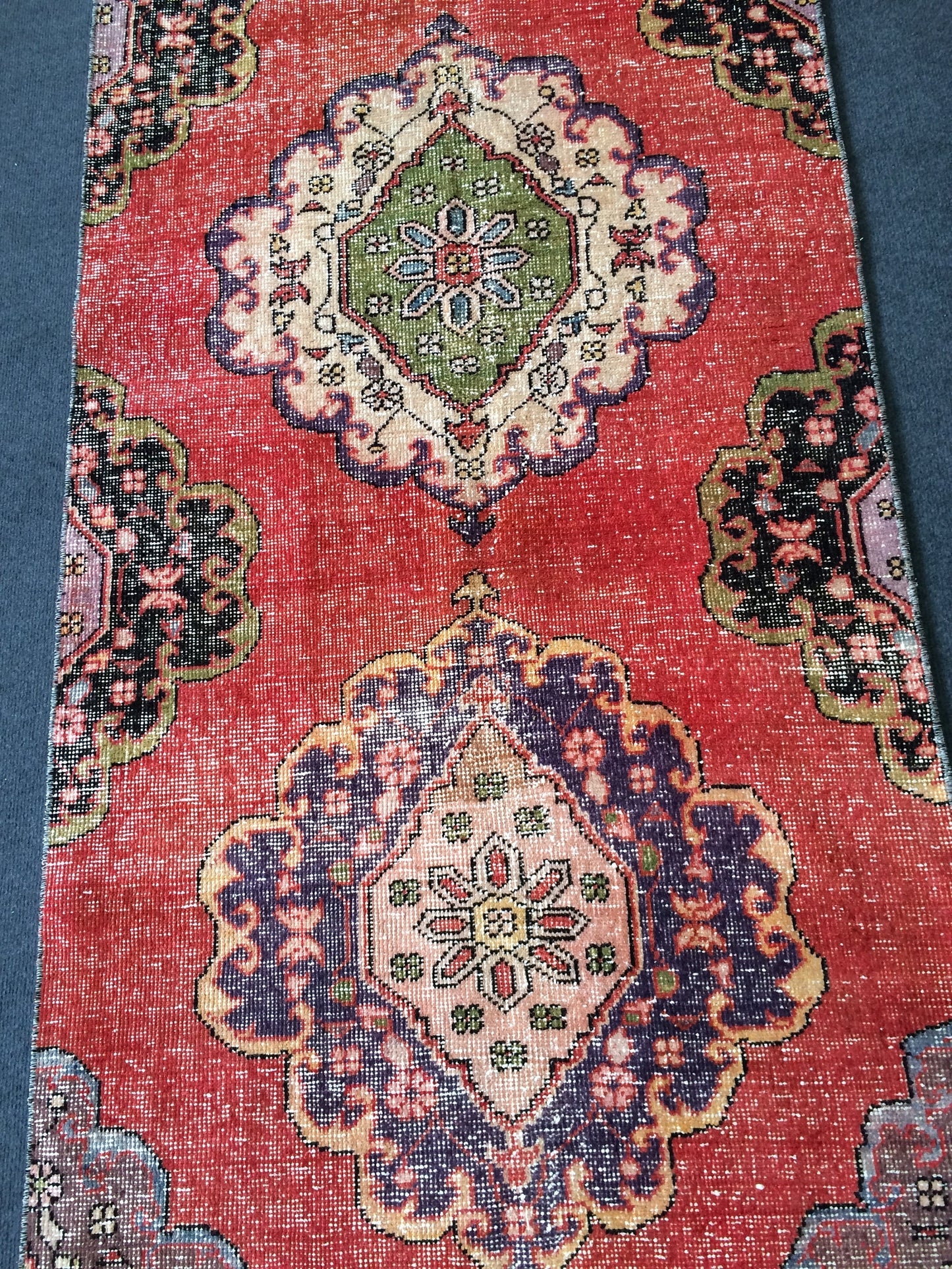 13 x 2.10 Vintage Runner Rug Oushak Runner Rug Turkish Runner Rug Hallway Runner Rug Kitchen Runner Rug Wool Runner Rug Bohemian Runner