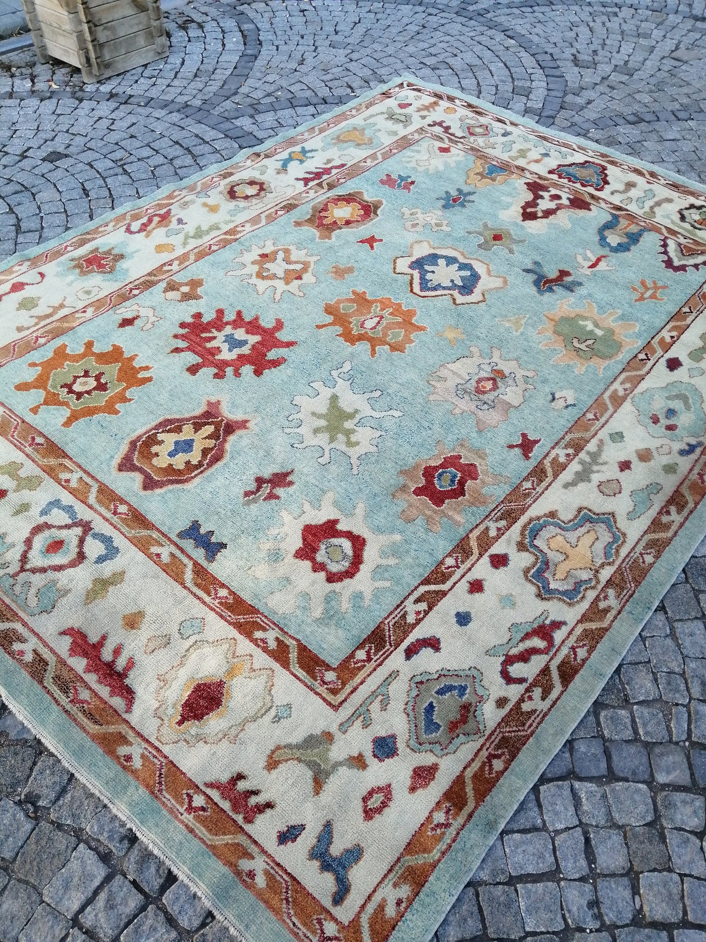 12.7 x 9.4 OUSHAK RUG, TURKISH Oushak Rug, Vintage Oushak Rug, Rug, Wool Oushak Rug Hand Made Rugs, Made In Turkey 9x13 9x12 Rug