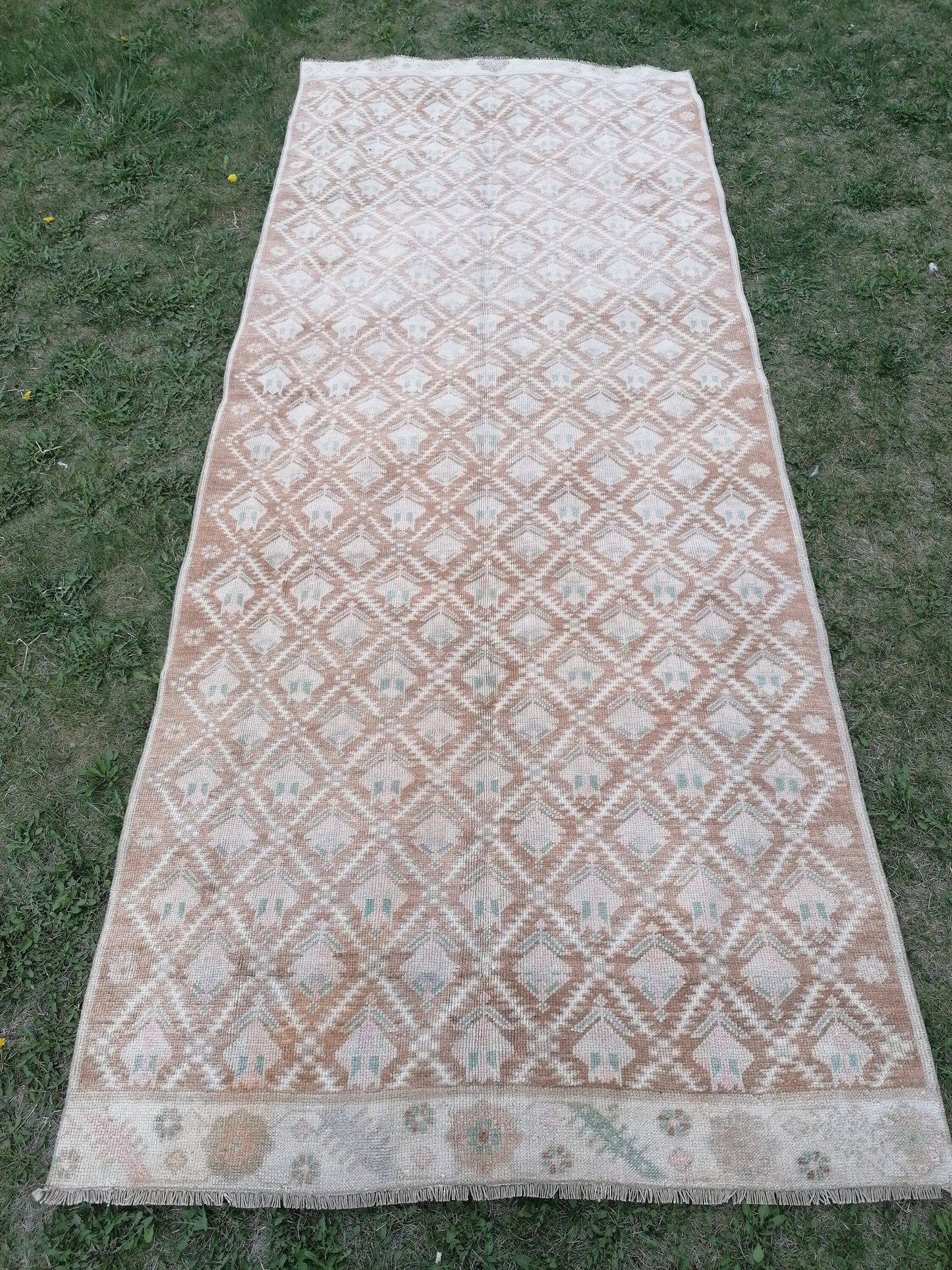 Turkısh rug vıntage rug, runner rug, vıntage turkısh runner rug, hand made wool runner rug 4'3x10'8