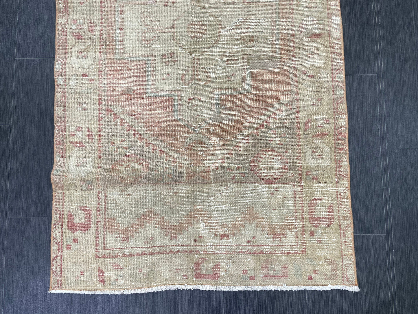 Muted Vintage Rug 3 x 5.3 Handmade Rug Vintage Turkish Rugs Oushak Rug Hand Made Rug, Vintage Oushak Rug, Wool Rug