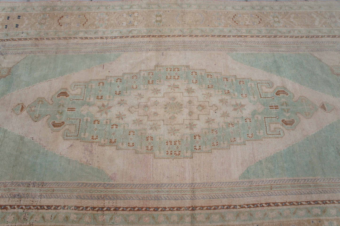 10 x 5.2 Vintage Turkish Rug, Turkish Rug, Wool Oushak Rug, Oushak Rug, Hand Made Rug, Wool Rug, Turkish Rug 5 by 10 ft