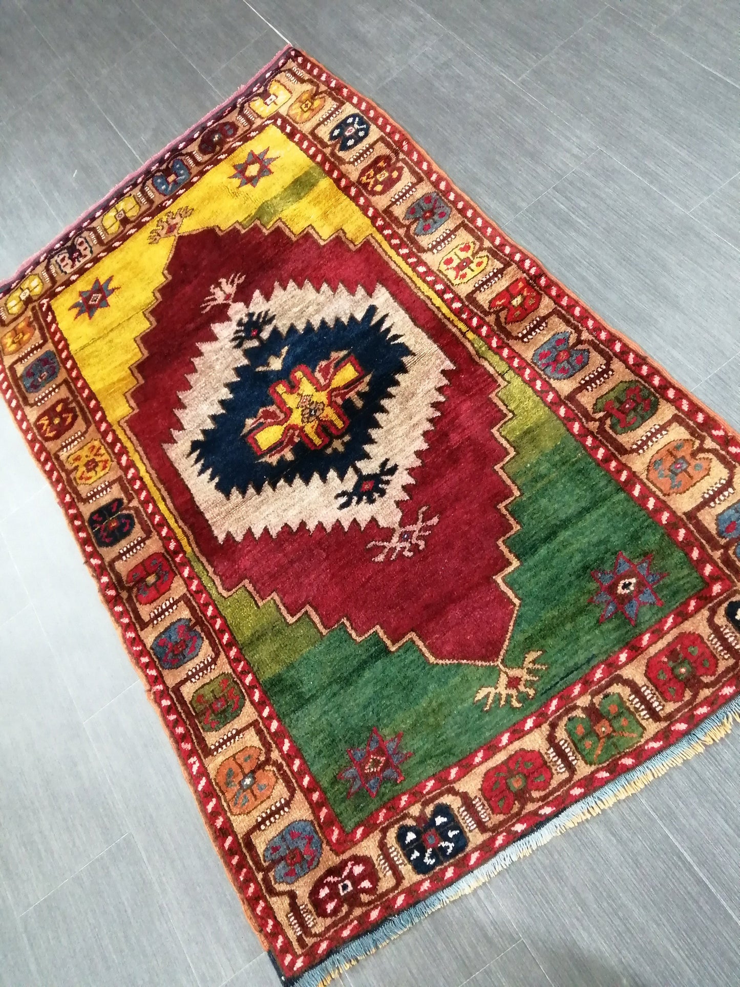 High Pile OUSHAK RUG 5.3 x 3.5 TURKISH Oushak Rug Vintage Oushak Runner Rug Wool Oushak Rug Hand Made Rugs Vintage Turkish Rug