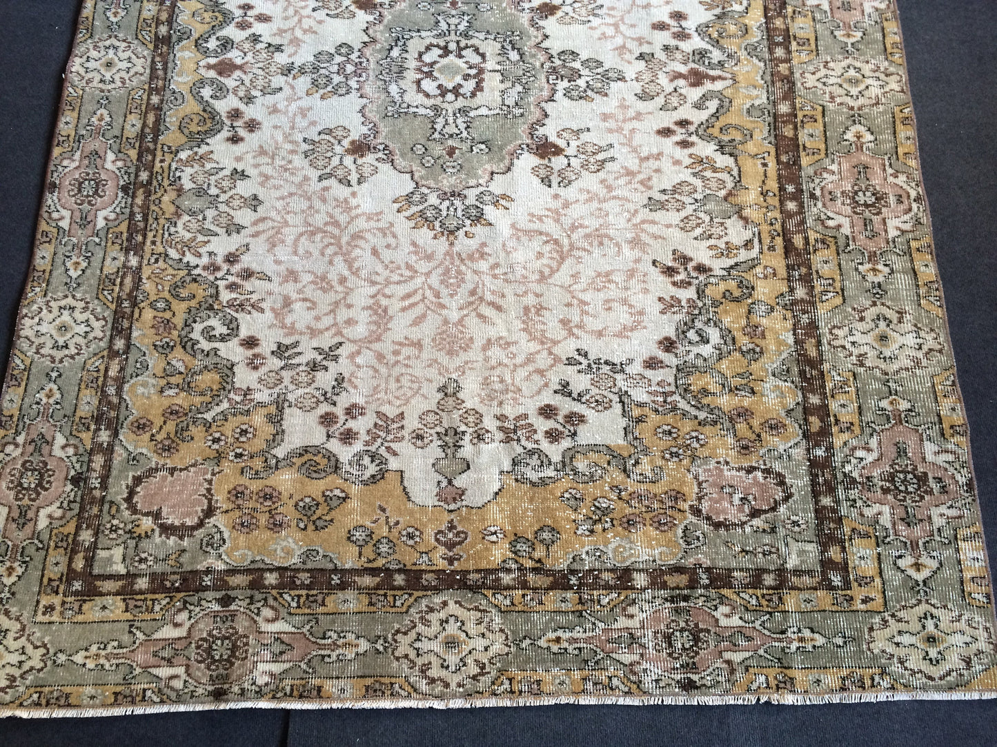 6x8 Oushak Rug, Bohemian Rug, Living Room Rug, Turkish Oushak Rug, Hand woven Rug, Weaving Rug, Vintage Flooring