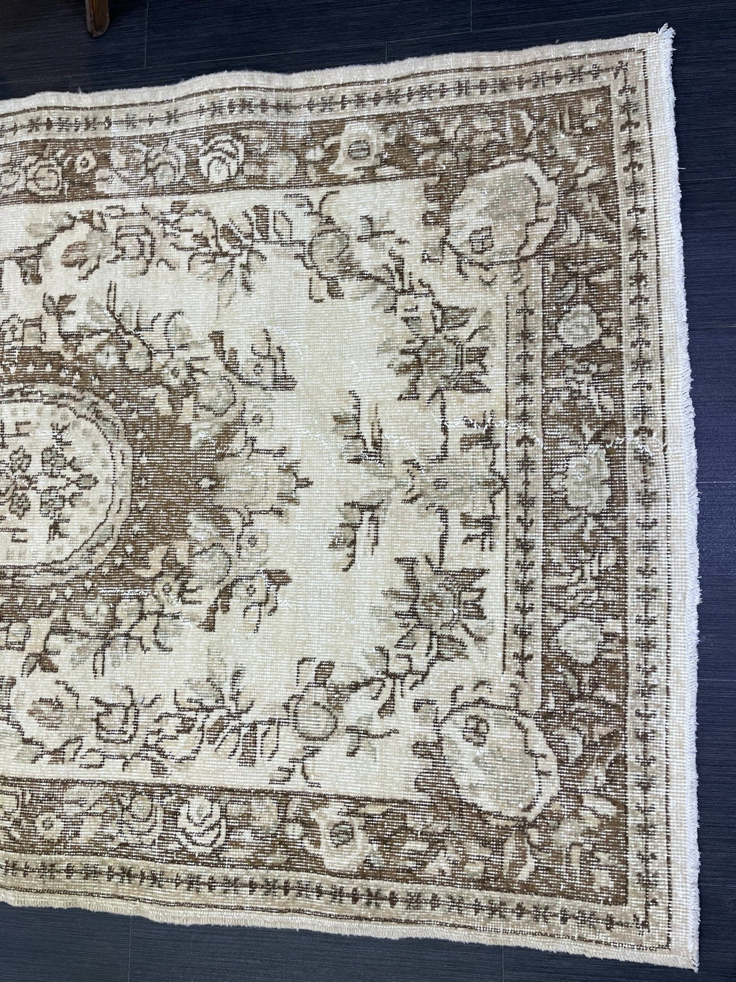 Neutral Rug, Persian RUG, Oushak 4x7 Rug, TURKISH Rug, Handknotted Rug, Oriental Rug, Vintage Rug, Handmade Rug, Antique Rug, woven rug.