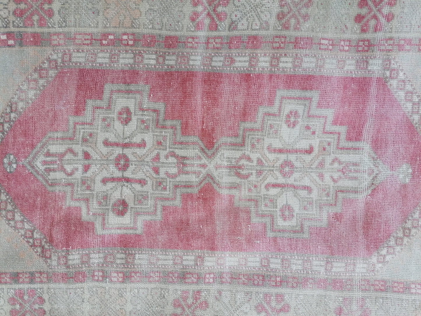 Vintage rug 3'11x6'9 oushak rug,anatolian rug,unique hand made rug