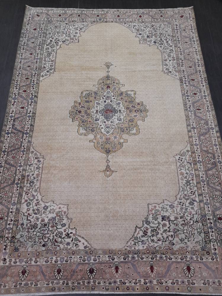 Persian RUG 6.4 x 9.2 Handmade Rug Vintage Oriental Rug Antique Persian Hand Made Rug Fine Knotted Turkish Rug Quality Rug
