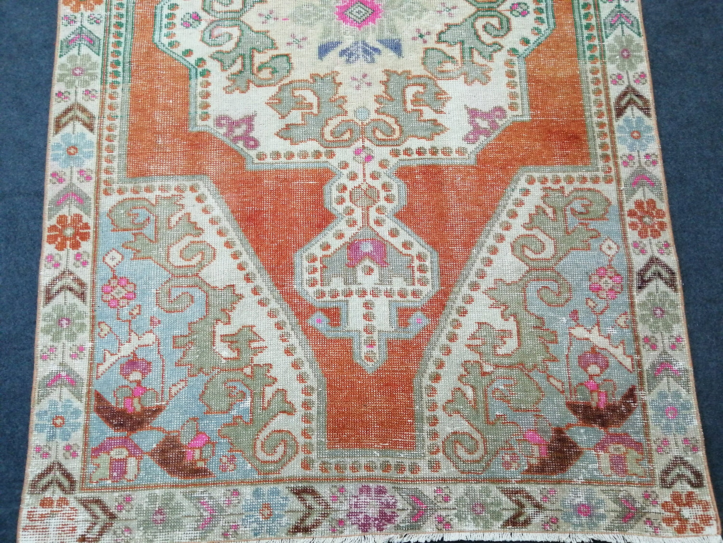 7.3 X 4.5 Rugs, Hand Made Rug, Oushak Rug, Rustic Rug, Bohemian Rug, Rug Runner, Turkish Rug, Farmhouse Rug, Vintage Rug, Wool rug