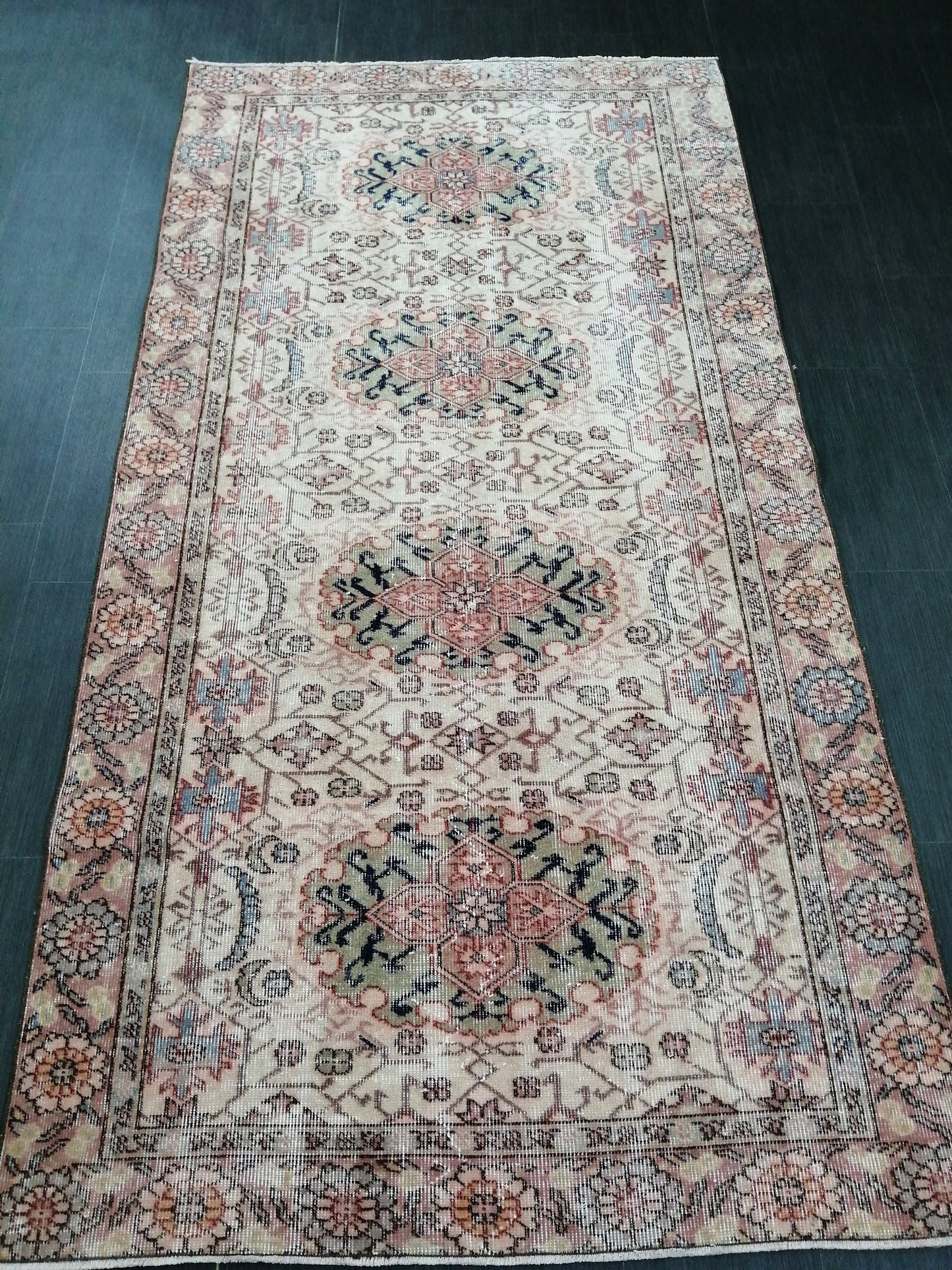 Muted Oriental Runner 8.3 x 4.3 Turkish Runner Rug Vintage Runner Rug Hallway Runner Rug Kitchen Runner Rug Persian Runner Rug