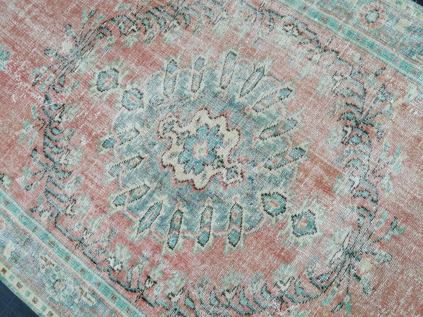 5.7 x 9.4 Rugs, Hand Made Rug, Oushak Rug, Rustic Rug, Bohemian Rug, Rug Runner, Turkish Rug, Farmhouse Rug, Vintage Rug, Wool rug