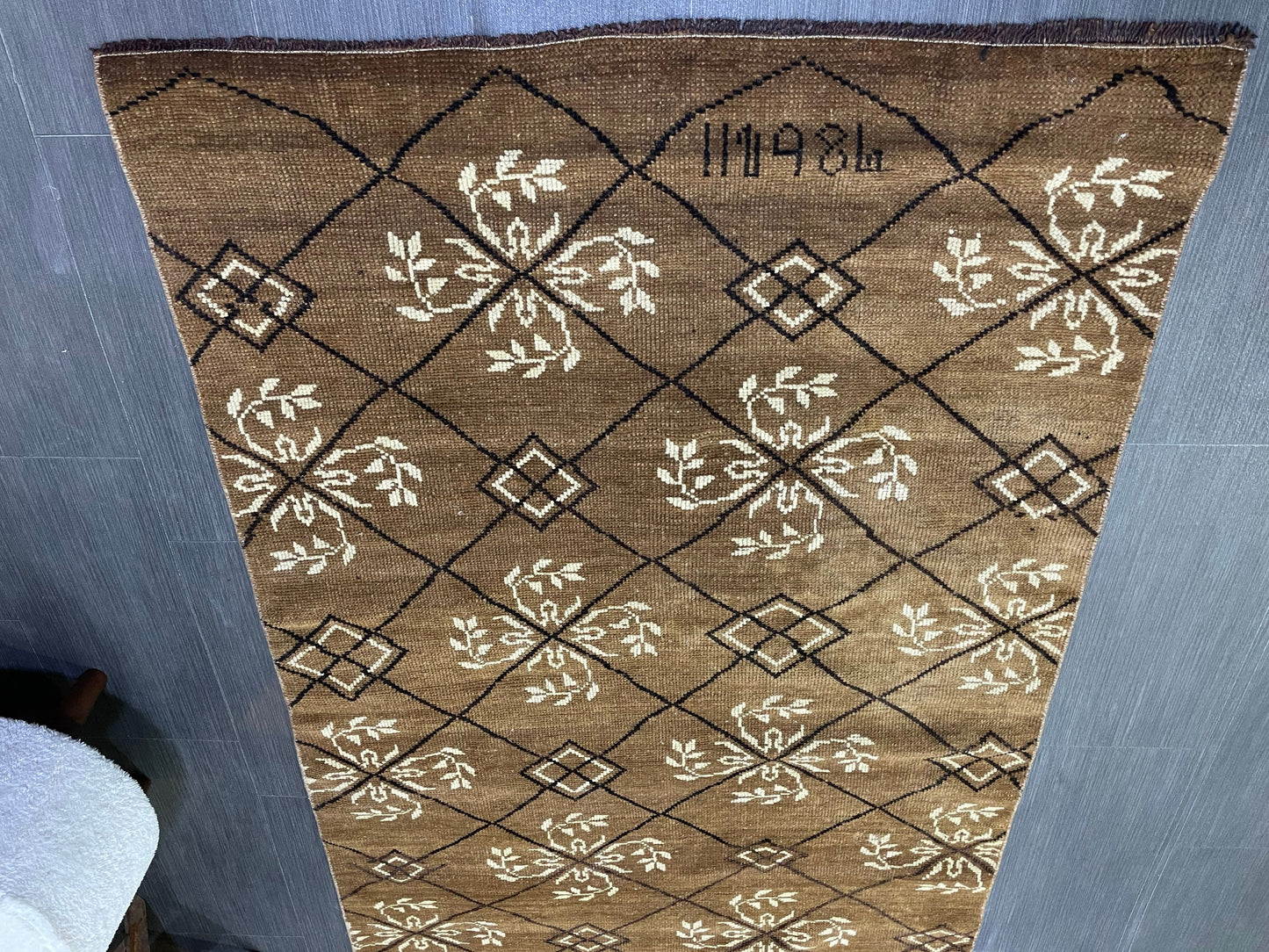 Turkish Rug, Vintage 3.6 x 11.3 Rug,Handmade Oushak Rug, Farmhouse Rug, Hand Knotted Wool Rug, Rustic Rug, Vintage Turkish Rug