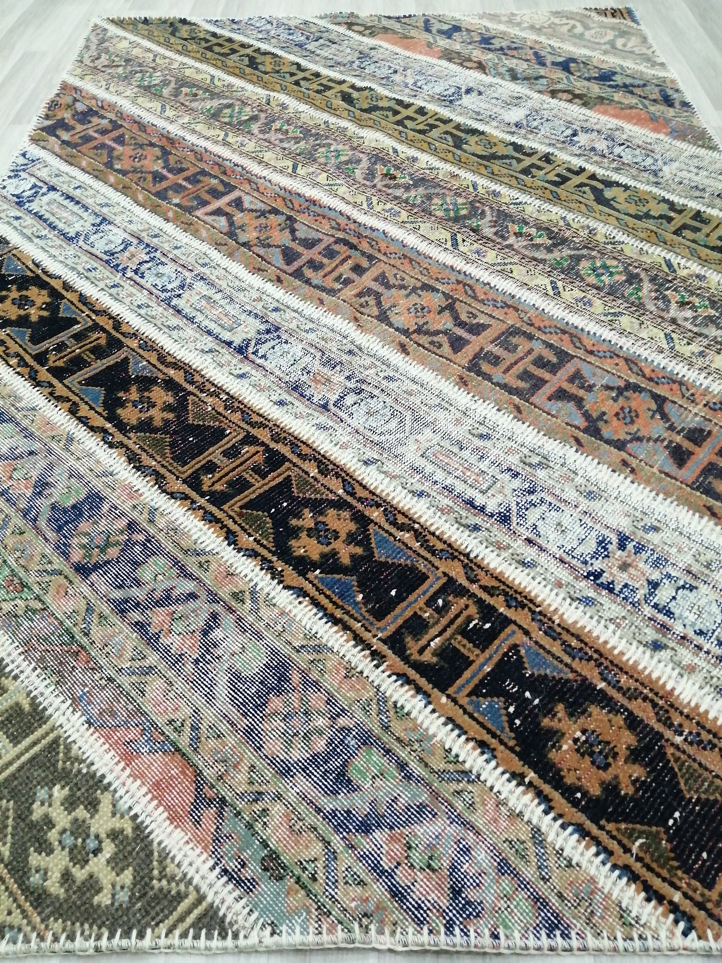 Patchwork Rugs, Handmade Rug Oushak Rug, Rustic Rug, Bohemian Runner, Turkish Rug Farmhouse Rug, Vintage Rug Company Wool rug Wholesale Rug
