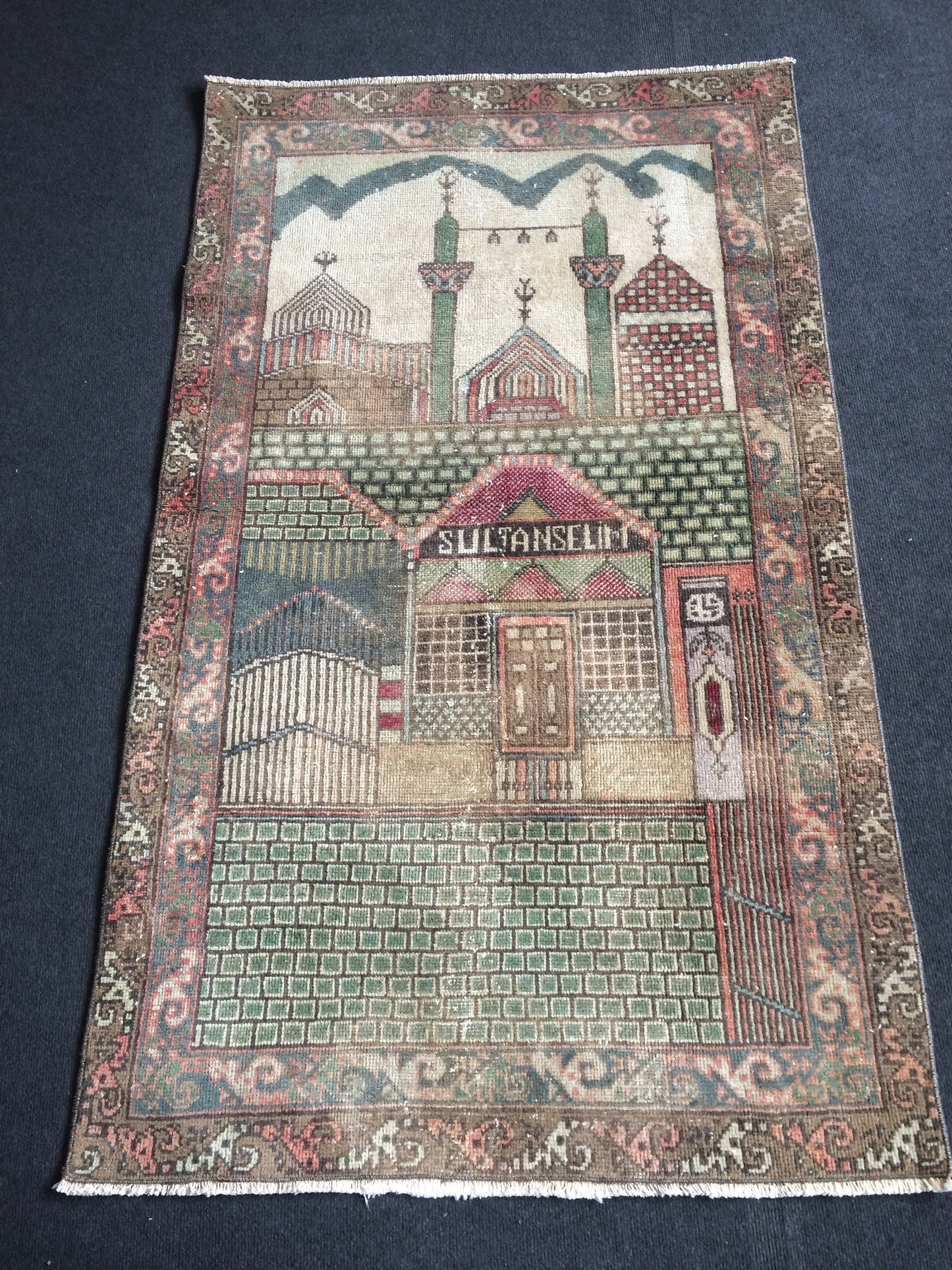 Rugs, Tapestry Rug, Konya Mevlana Rug, Rumi Rug, Bohemian Rug, Rug Runner, Turkish Rug, Farmhouse Rug, Vintage Rug, Wool rug