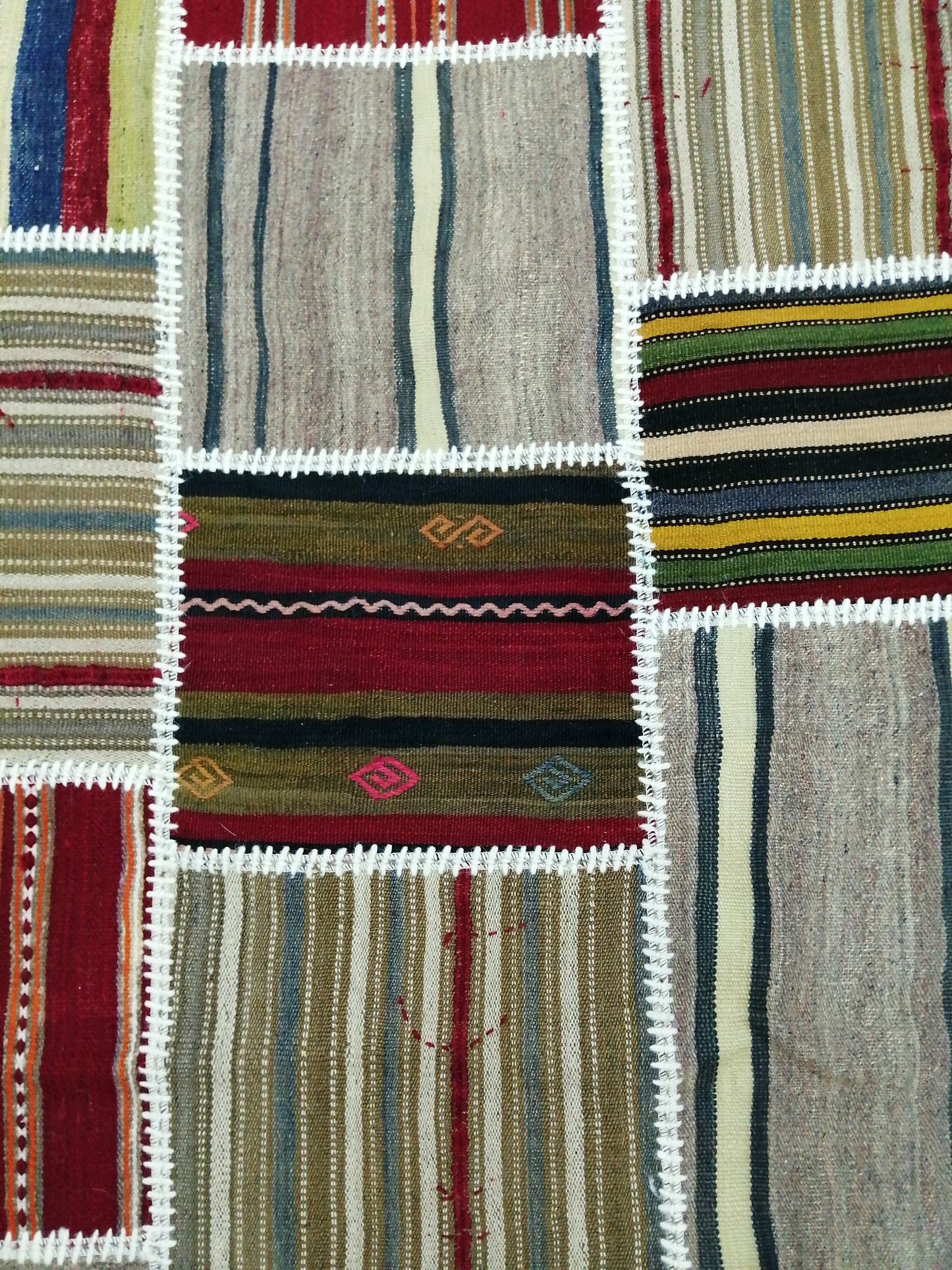 Hand Made Patchwork Rug, Oushak Rug, Rustic Rug, Bohemian Rug, Rug Runner, Turkish Rug, Farmhouse Rug, Vintage Rug, Wool rug