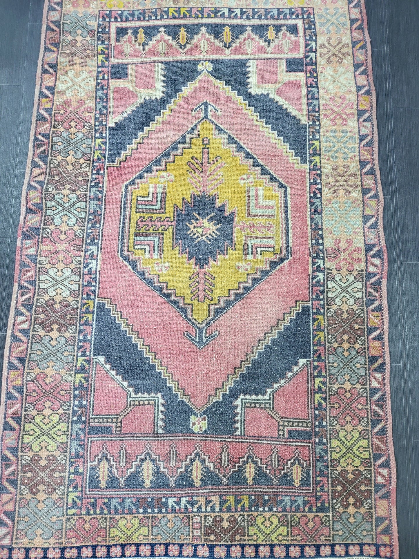 3.6 x 6 Hand Knotted Rug, Handmade Rug, Oushak Rug, Natural Wool Rug, Oriental Rug Plush Turkish Rug, Farmhouse Rug, Vintage Persian rug