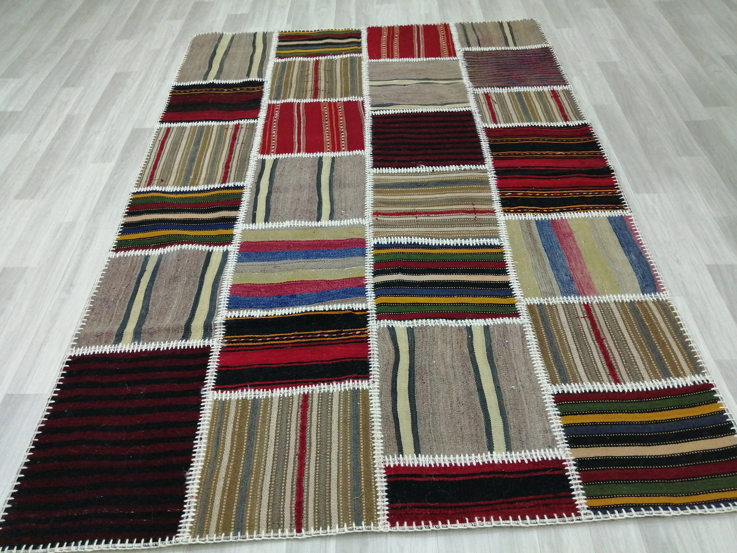Patchwork Rugs, Hand Made Rug, Oushak Rug, Rustic Rug, Bohemian Rug, Rug Runner, Turkish Rug, Farmhouse Rug, Vintage Rug, Wool rug