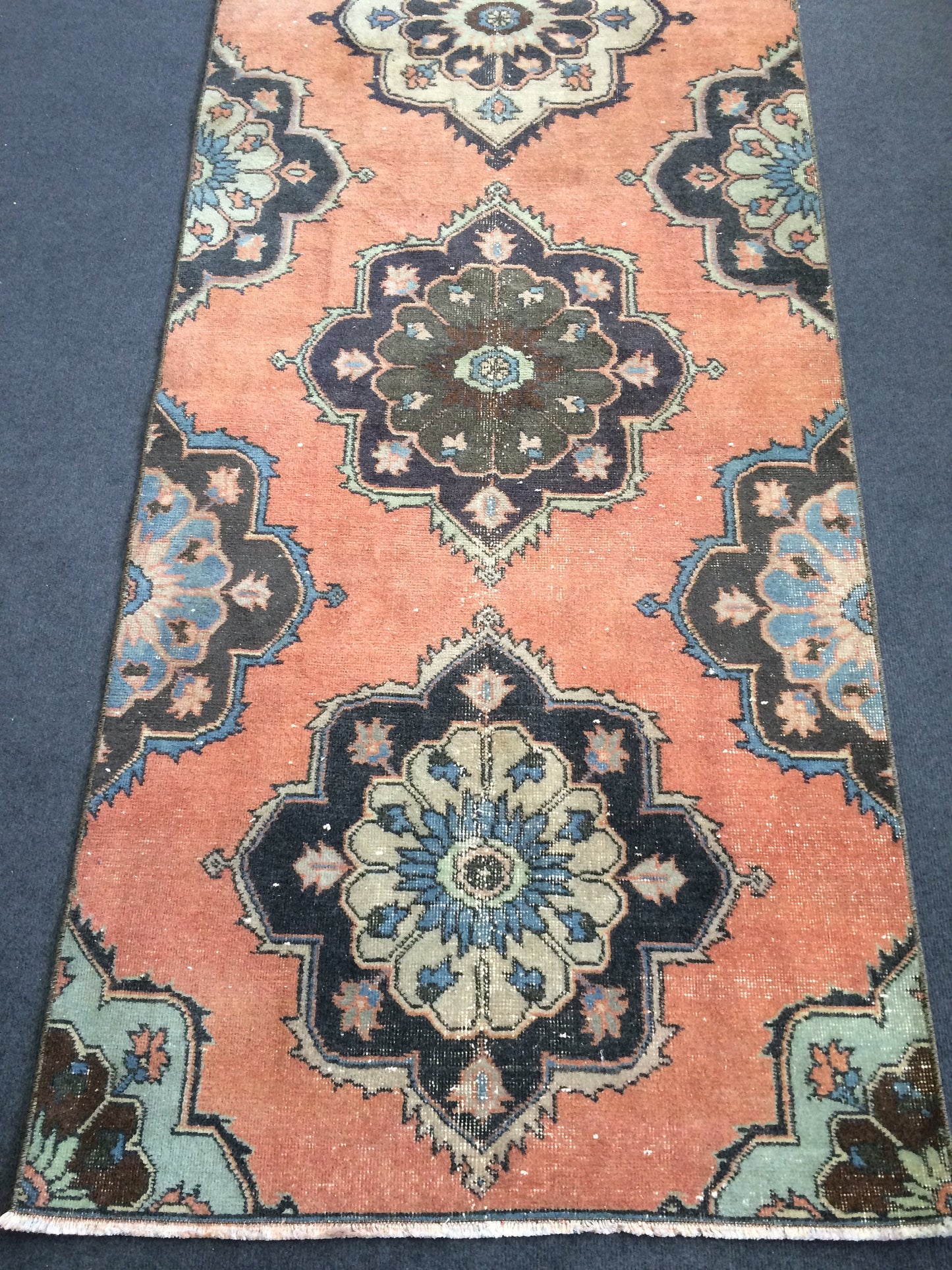 11.4 x 3.2 Turkish Runner Rug Vintage Runner Rug Hallway Runner Rug Oushak Runner Rug Kitchen Runner Rug Wool Runner Rug Wool Oushak Rug