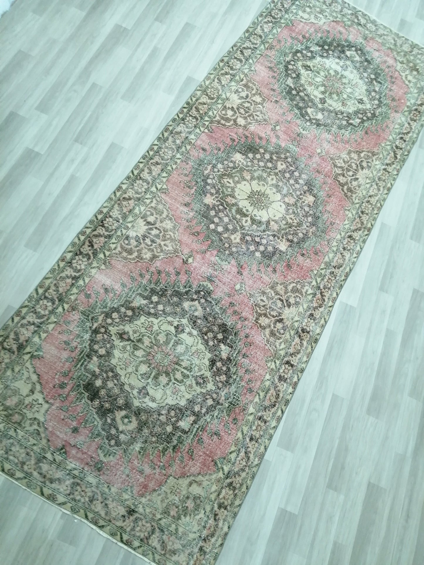 5 x 12.6 Oushak Runner Rug Turkish Runner Rug Vintage Runner Rug Hallway Runner Rug Kitchen Runner Rug Wool Runner Rug Wool Oushak Rug