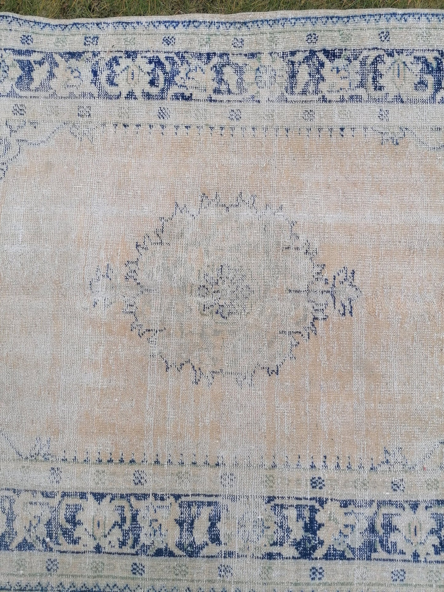 13x4'6 distressed antique oushak turkish runner, vintage runner turkish runner rug,kitchen runner rug, vintage rug,vintage anatolian runner