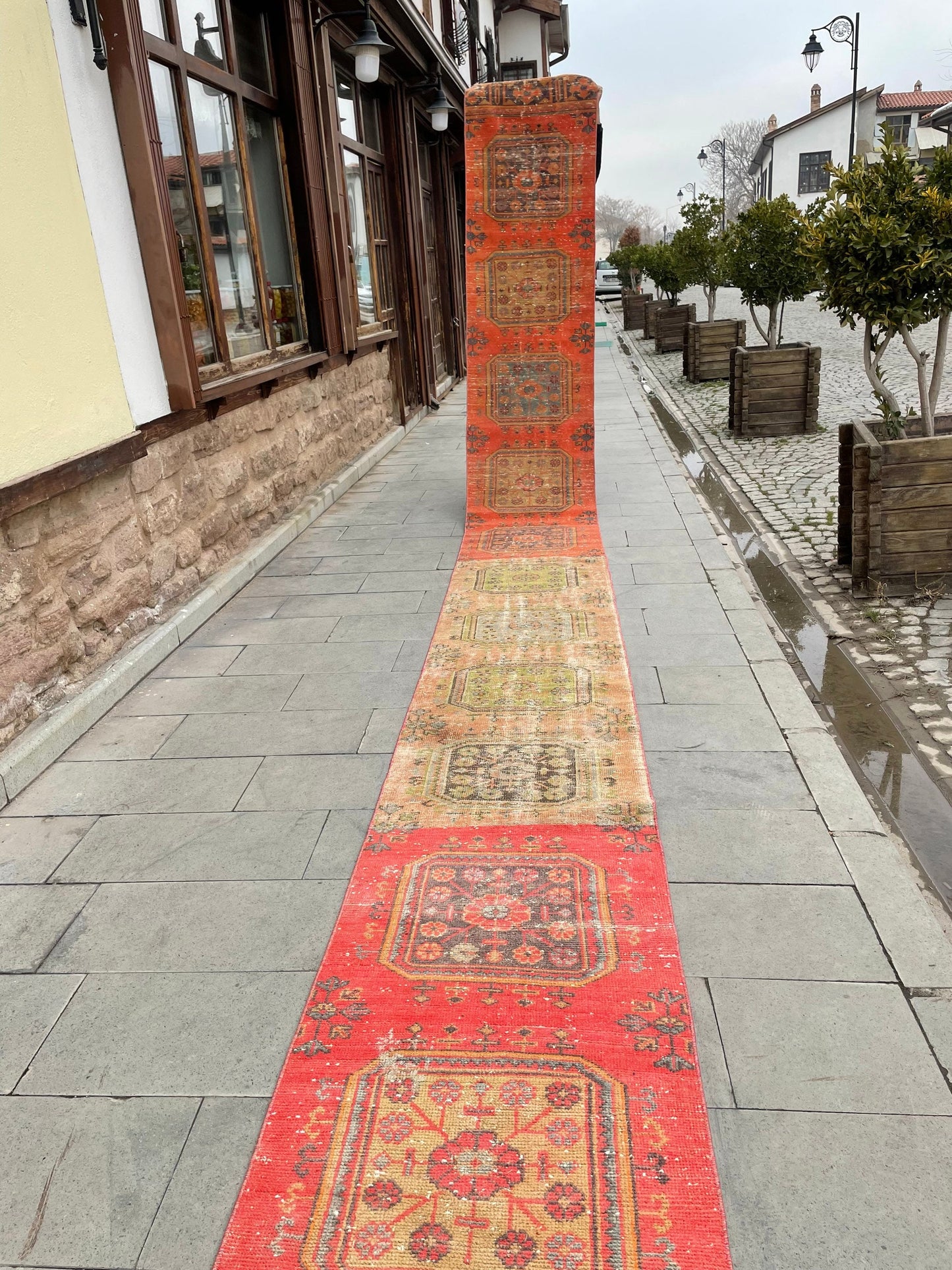 Vintage Staircase Runner Rug 2.3 x 28.4 ft Extra Long TURKISH Runner Rug Vintage Runner Rug Runner Rug Runner Hand Knotted Runner
