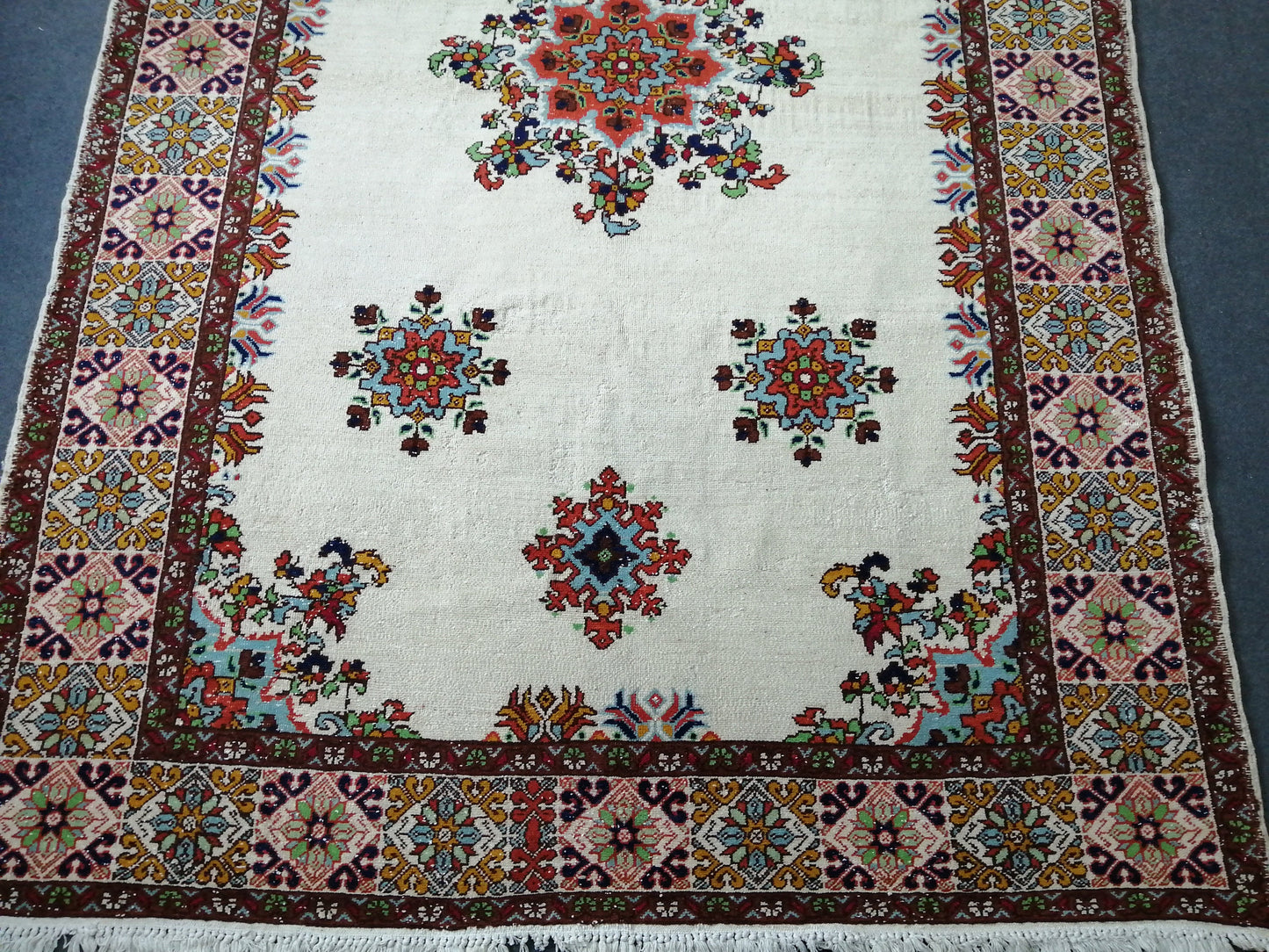6.5 x 9.8 OUSHAK RUG TURKISH Oushak Rug Vintage Oriental Rug Vintage Persian Rug Rug Persian Rug Hand Made Rugs Vintage Turkish Rug