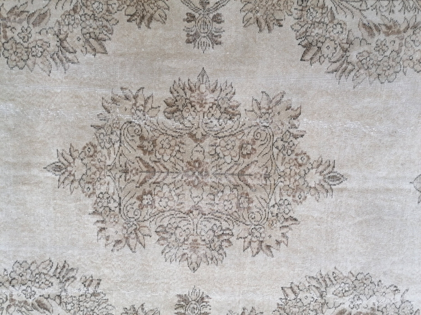 5.7 x 9 Large muted rug vintage turkish rug, faded oushak vintage rug, kitchen rug, vintage anatolian rug, unique handmade