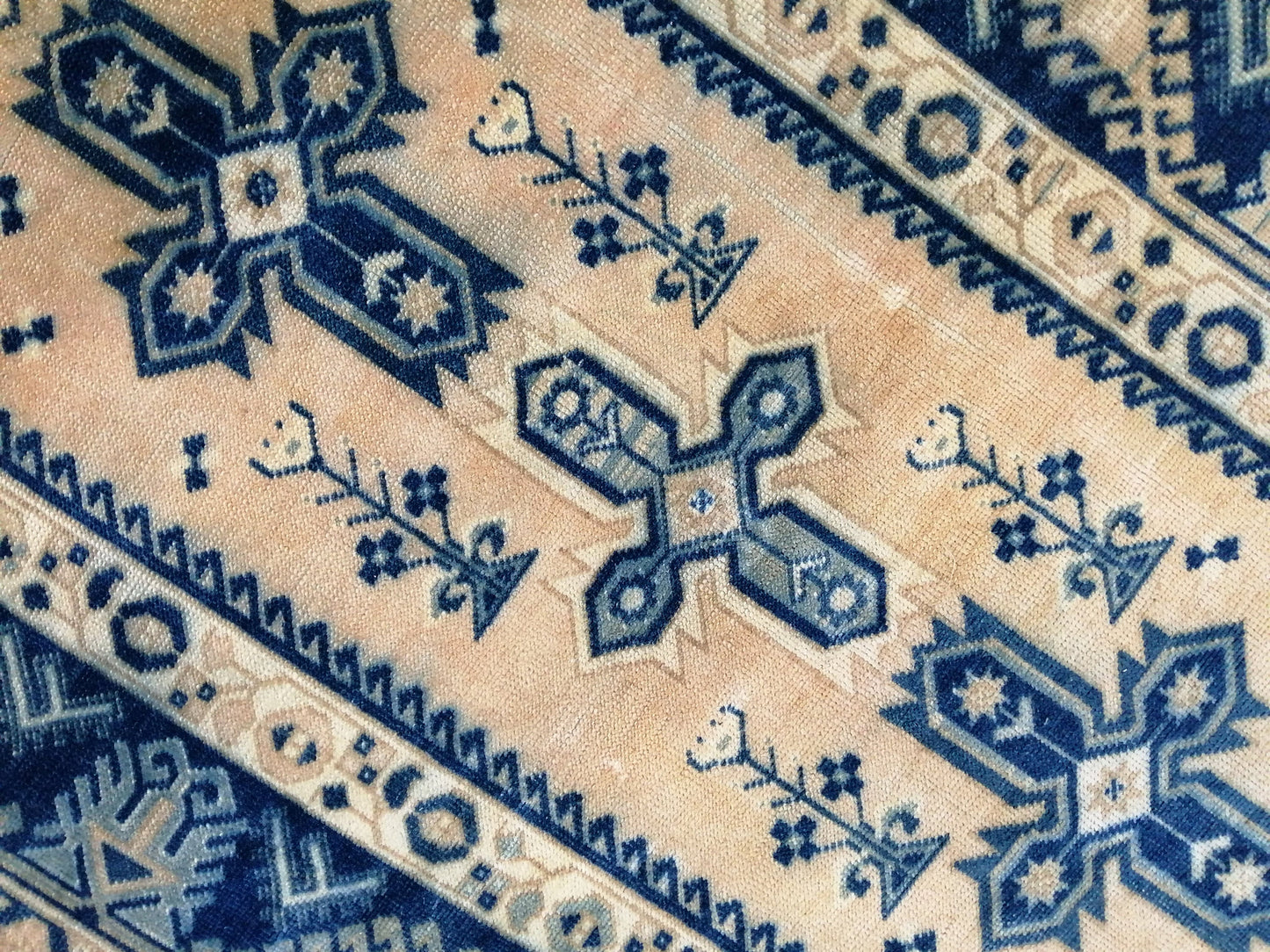 6.8 X 3.9 Rugs, Hand Made Rug, Oushak Rug, Rustic Rug, BLUE Rug, Rug Runner, Turkish Rug, Farmhouse Rug, Vintage Rug, Wool rug