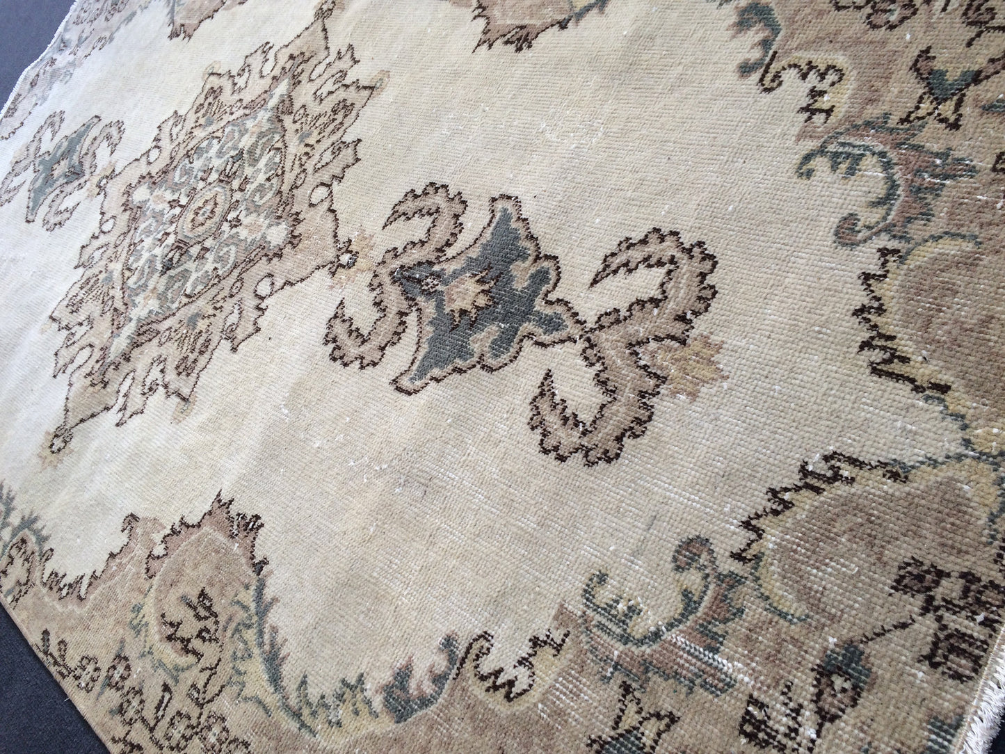 Oushak Rug Vintage Turkish Rug,Wool Rug Turkish Rug Antique Rug Rug,Handmade Oriental Rug,Persian Rug