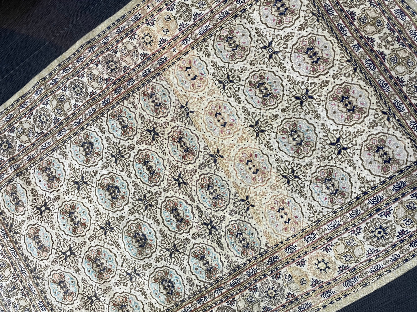 Fine Hand Knotted Rug, Vintage 4x6 Rug, Persian Rug, Turkish Rug, Oushak Rug, Handmade Rug, Rustic Rug, Wool Rug, Oriental Rug