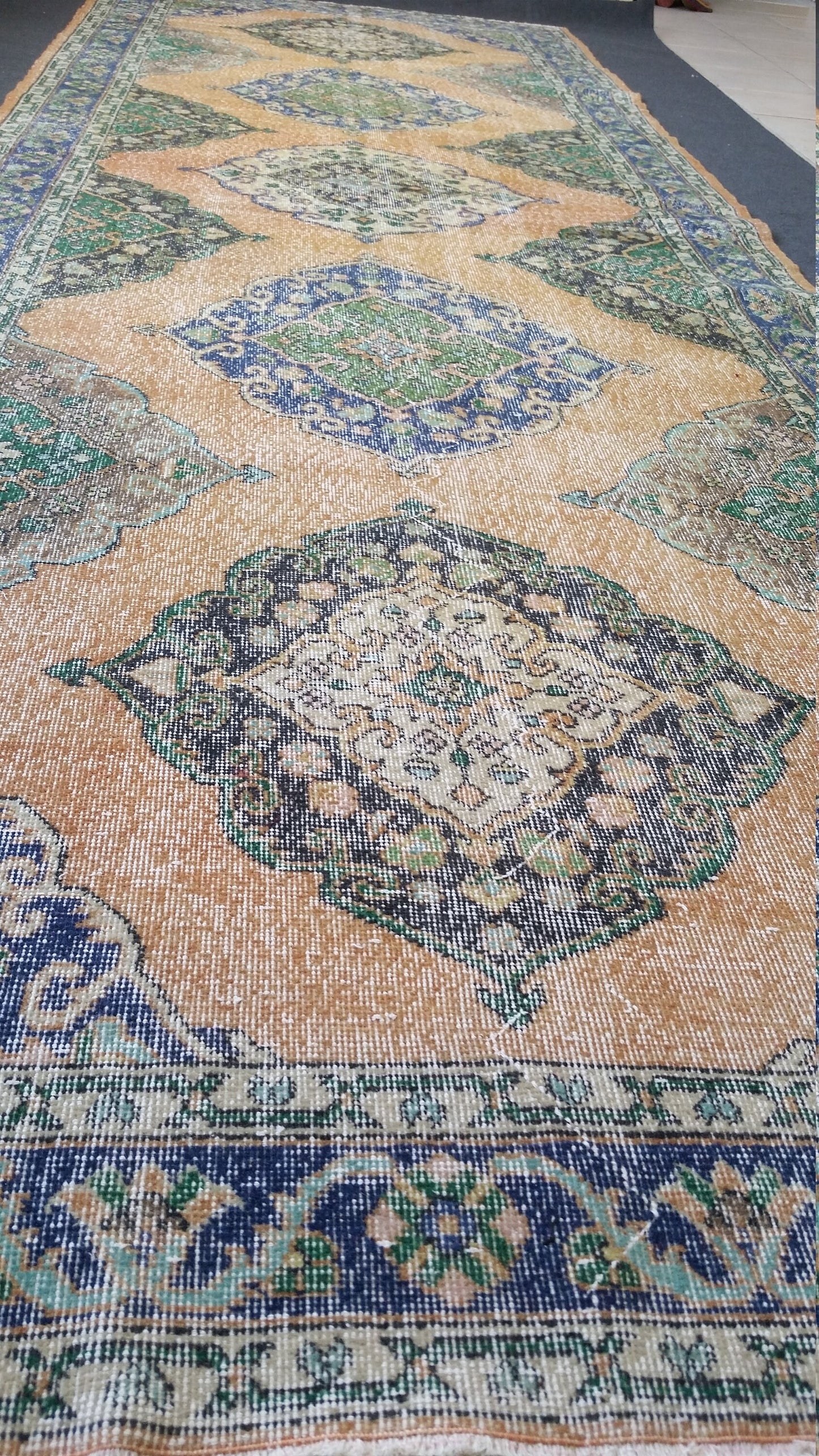 4.8 x 14 VINTAGE RUG , oushak Rug, Turkish Rug,Hand woven Rug, Vintage Rug HAND Made Rugs 5 by 14 runners
