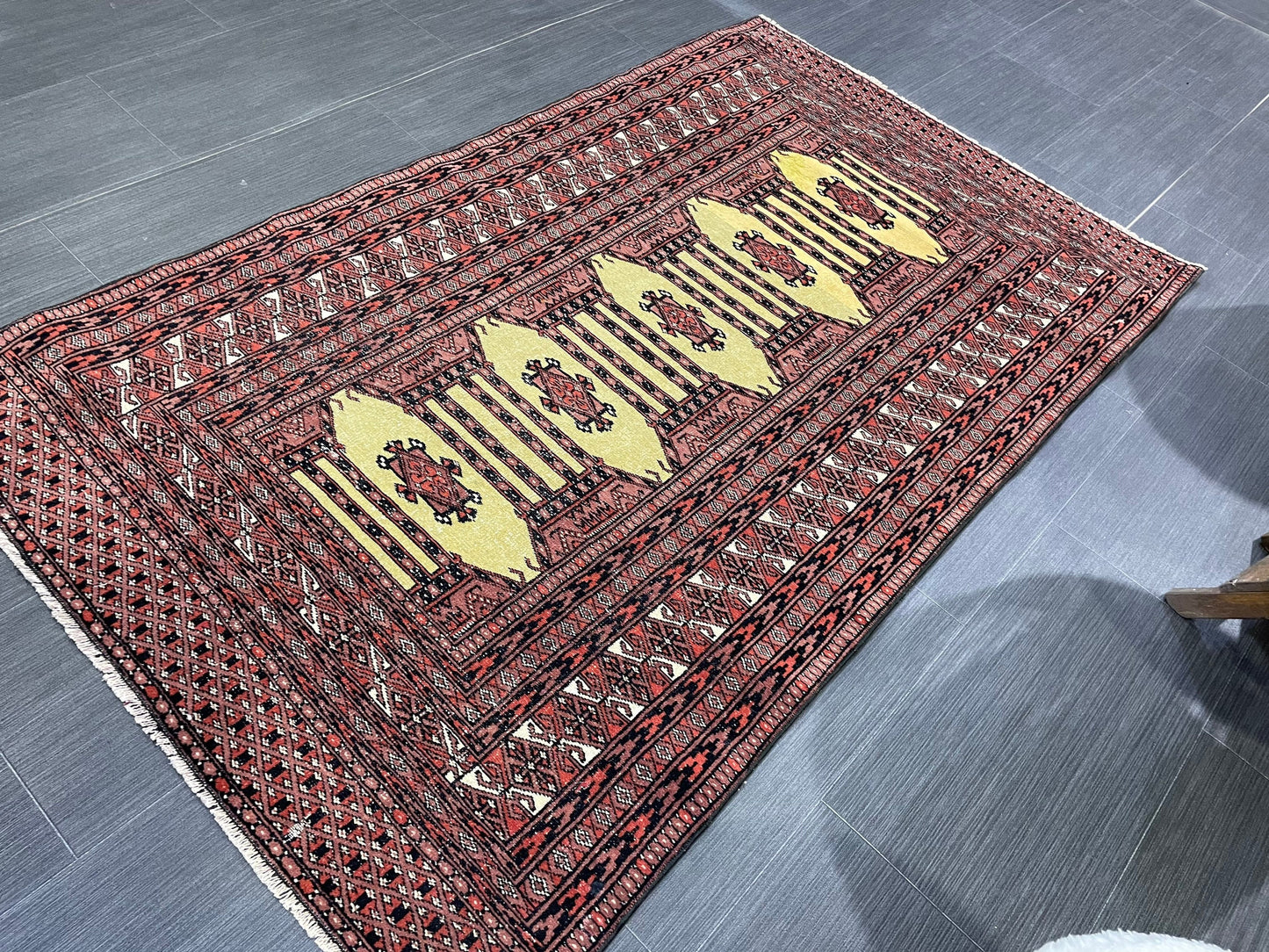 Turkish Rug, Vintage 3x5 Rug, Persian Rug, Oriental Rug, Hallway Rug, Kitchen Rug, Wool Rug Wool Rug Entryway Navy Rug