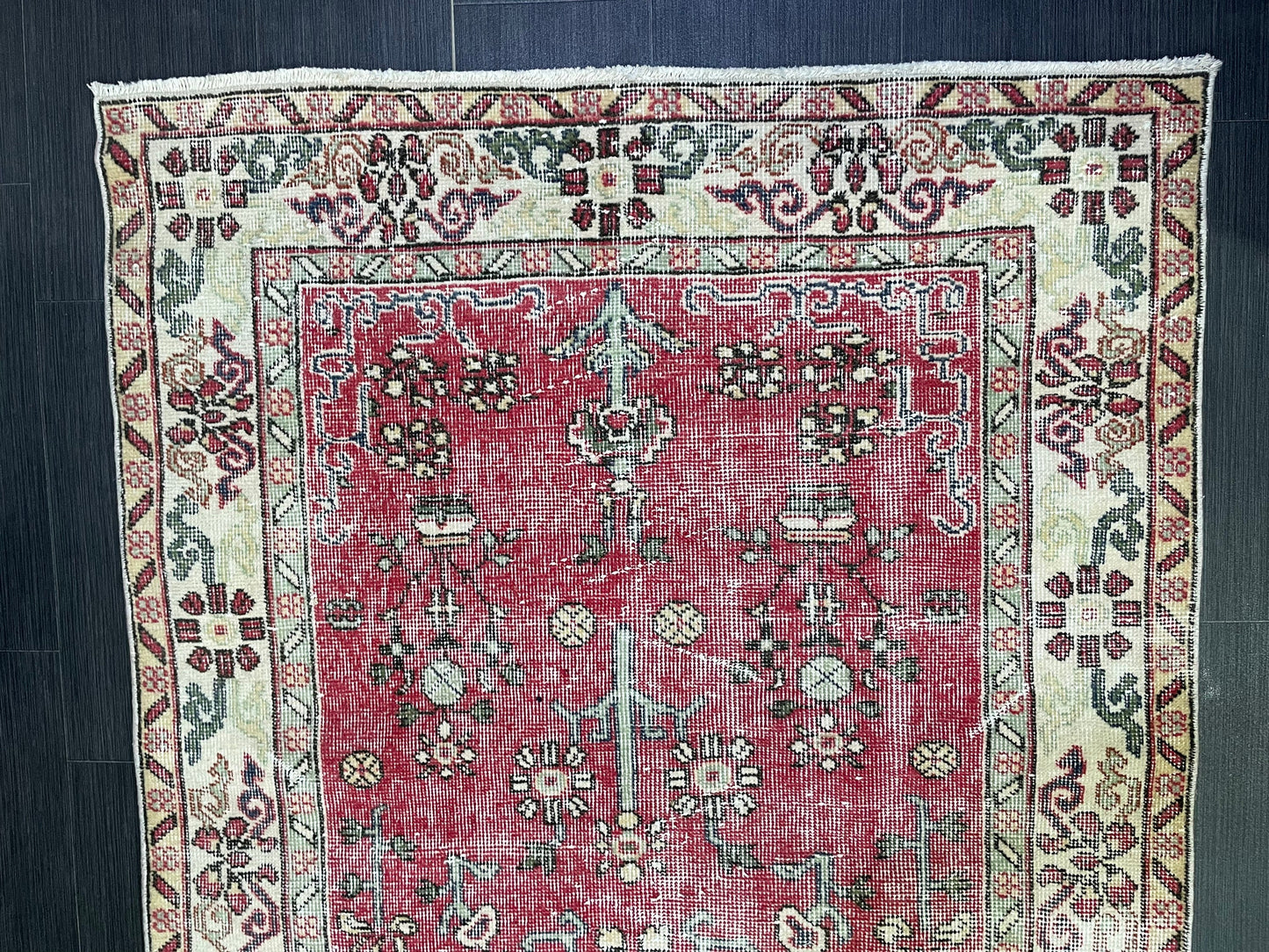Persian RUG, TURKISH Rug, Handknotted 3.8 x 7 Rug, Oriental Rug, Vintage Rug, Handmade Rug, Turkish Rug Antique Rug